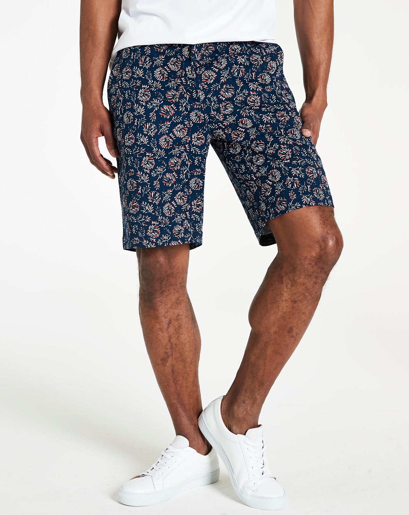 Mens printed chino on sale shorts