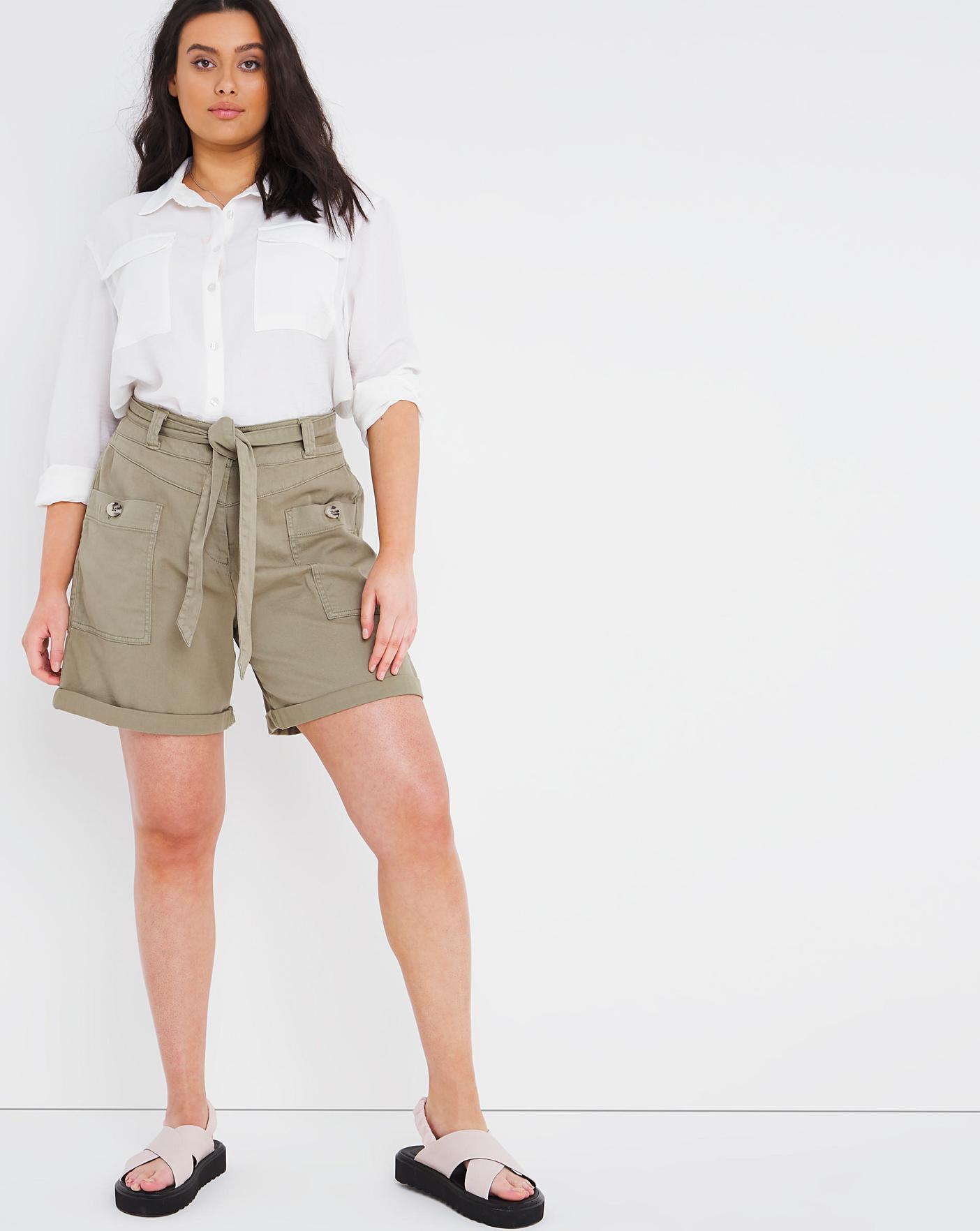 soft khaki shorts