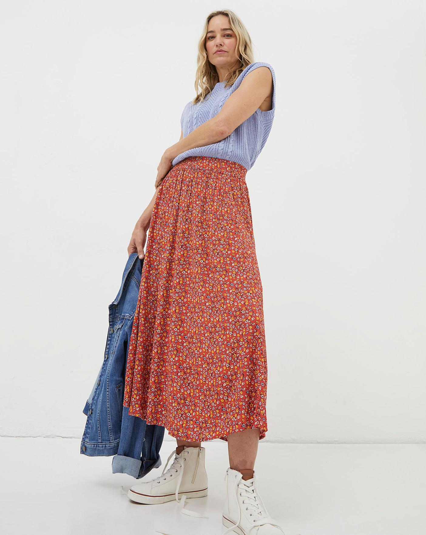 FatFace Millie Floral Midi Skirt | J D Williams