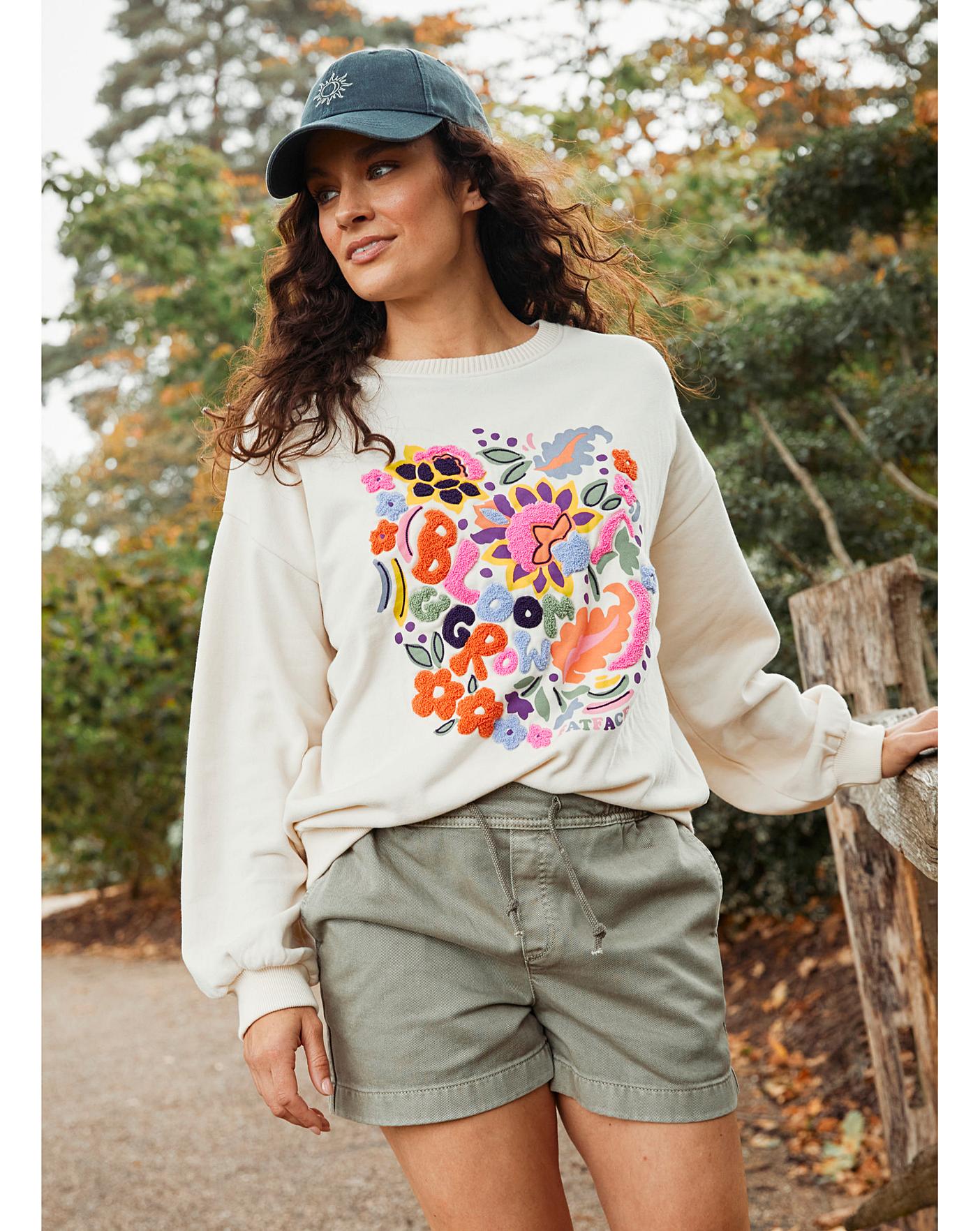 FatFace Alex Art Floral Crew Sweatshirt | J D Williams