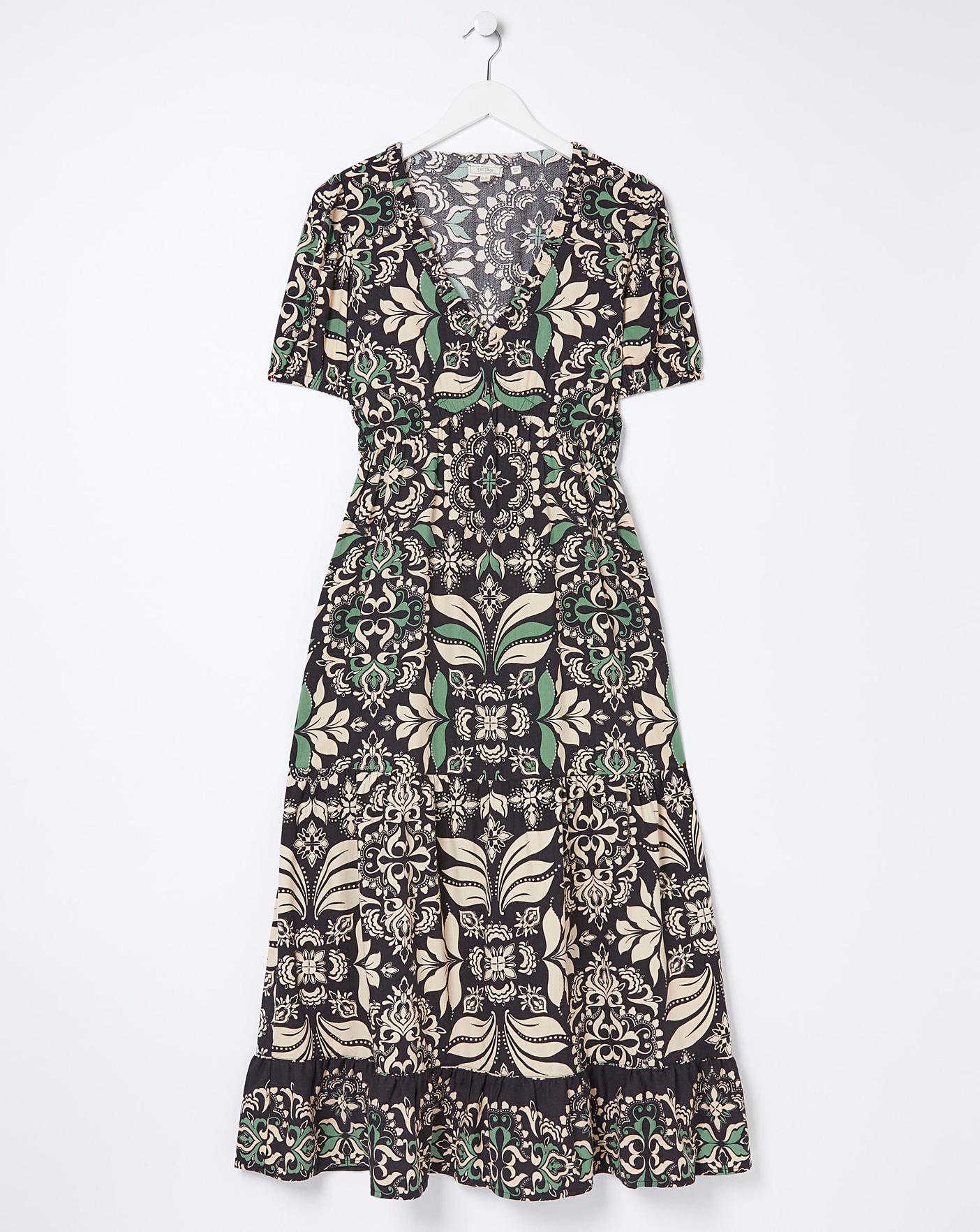 Mosaic print clearance dress