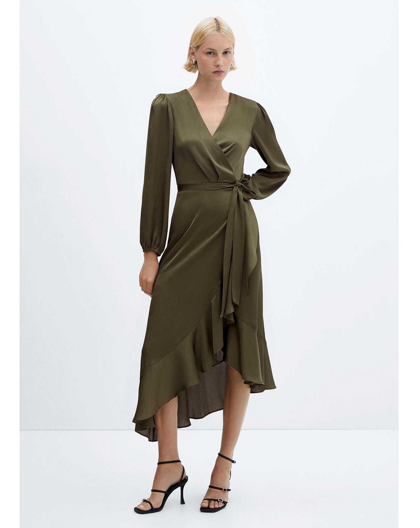 Mango Ruffle Wrap Dress Simply Be