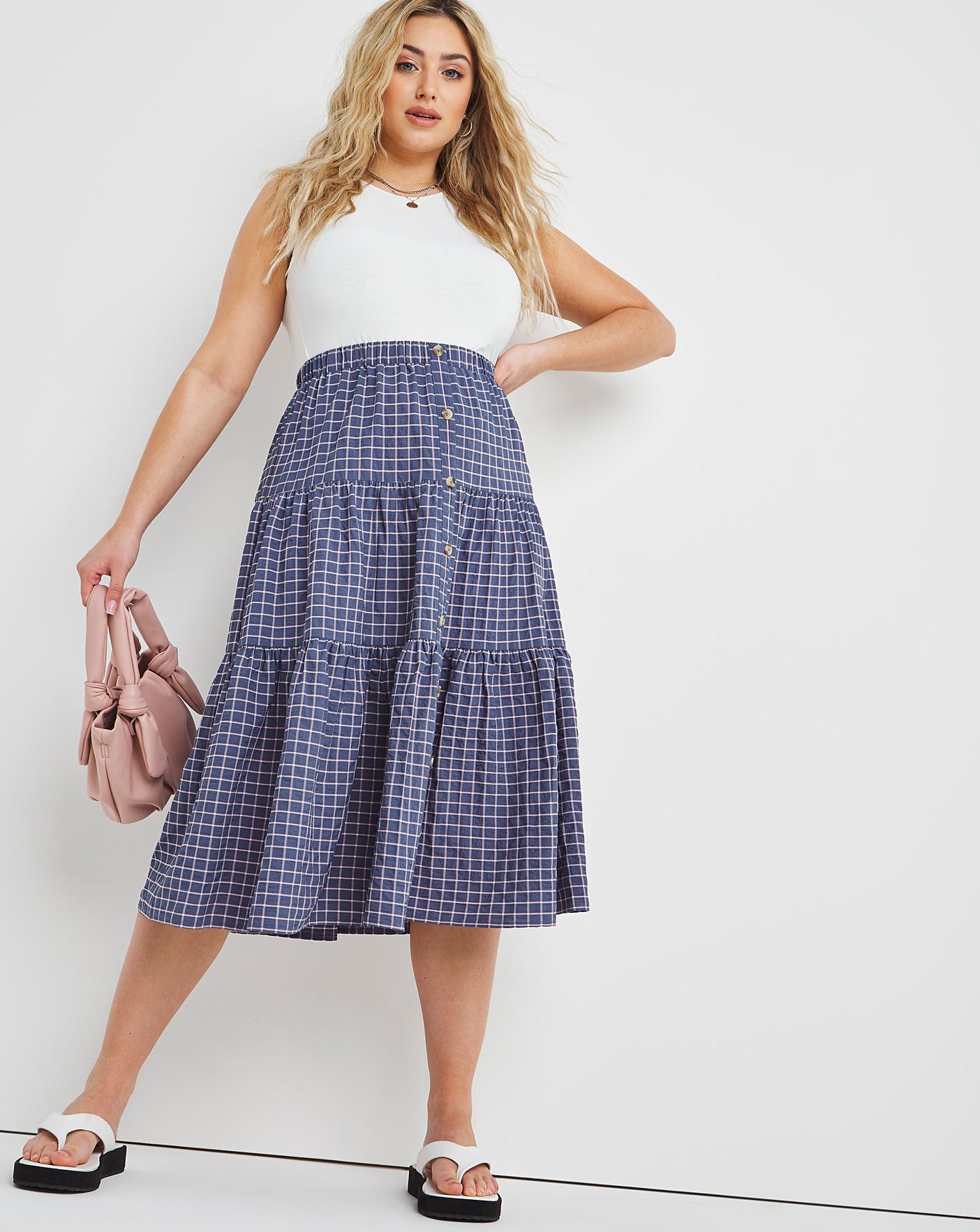 Midi skirt 2024 with buttons