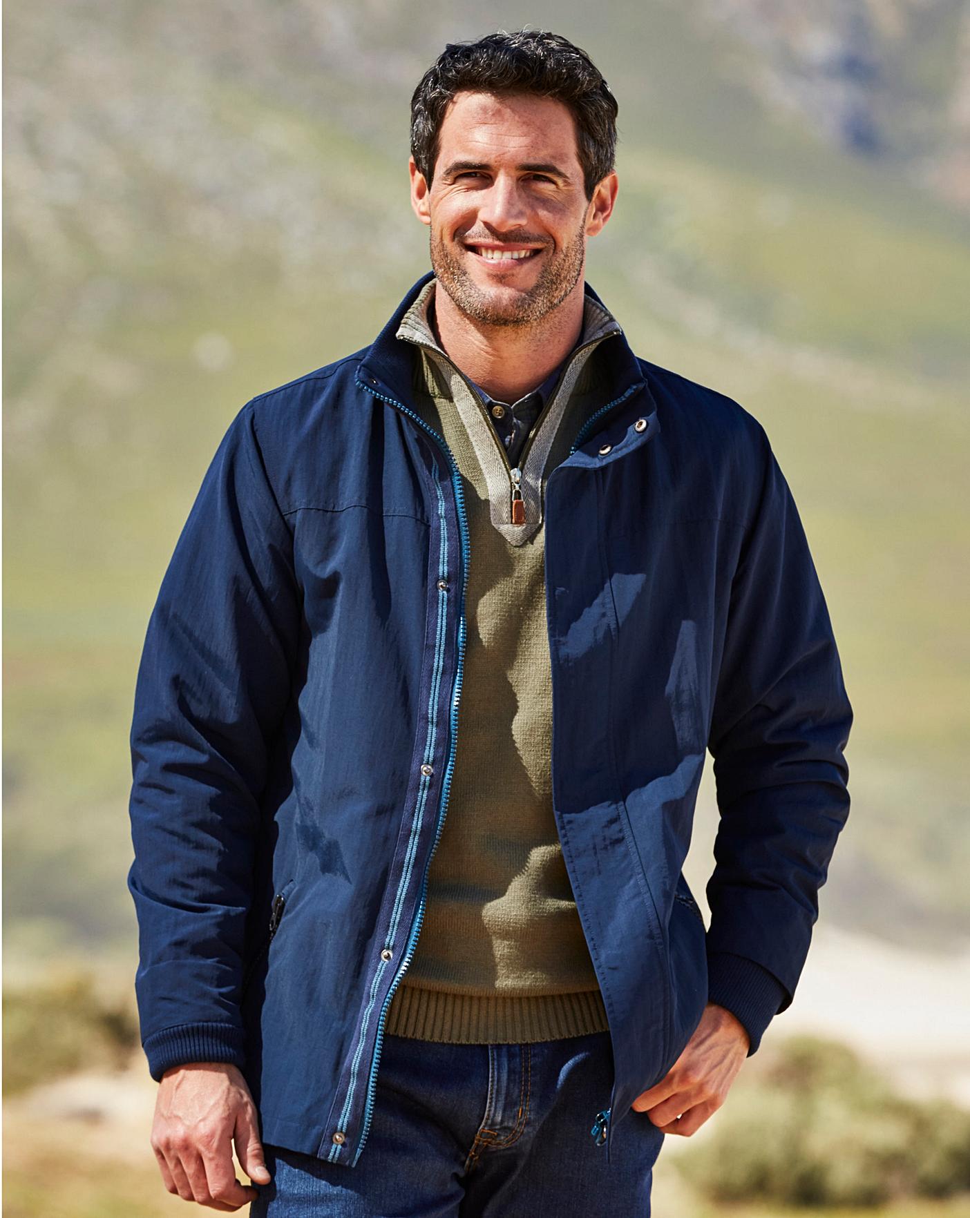 navy fleece lined jacket