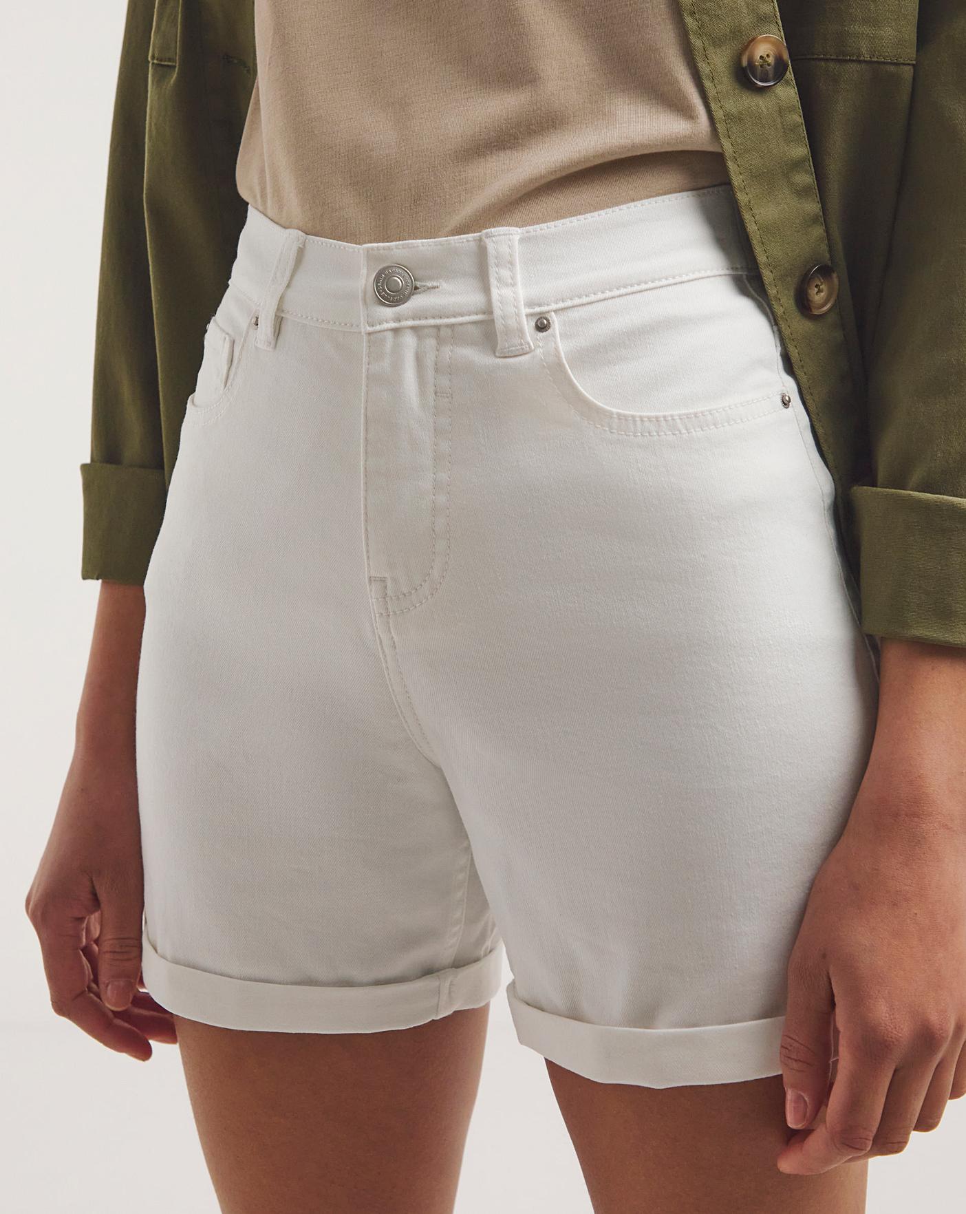 High waisted white hot sale jean shorts