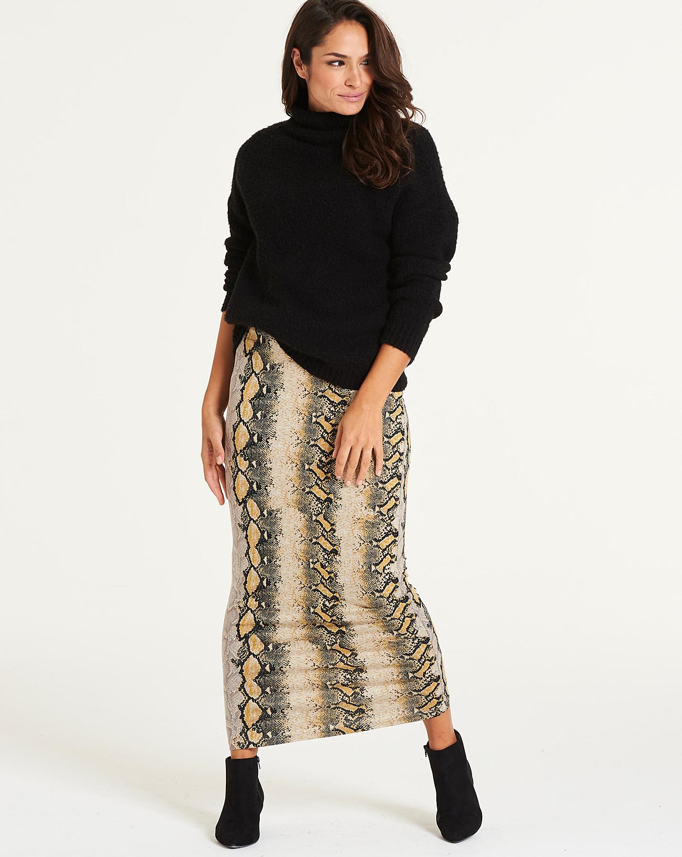 snake maxi skirt