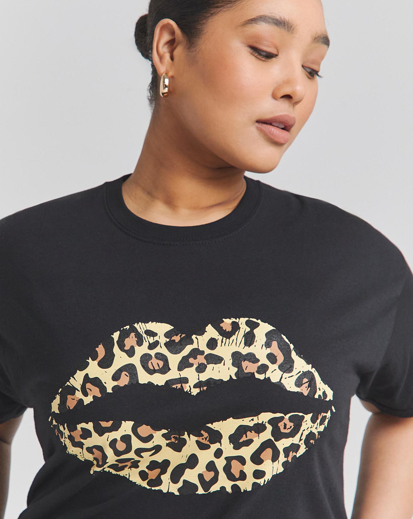 leopard lips tee