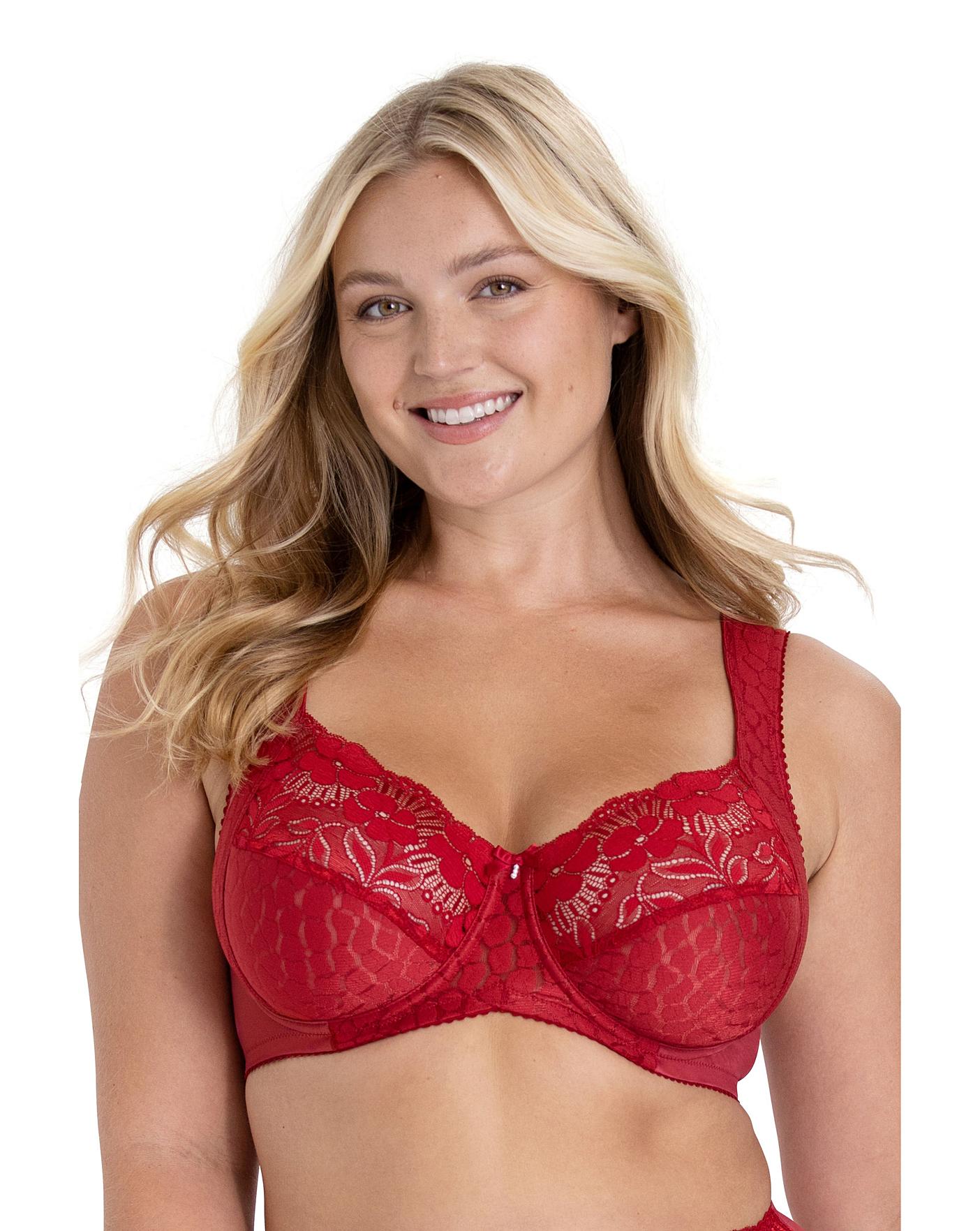 Miss Mary Of Sweden Jacquard & Lace Underwired Bra with Side Support