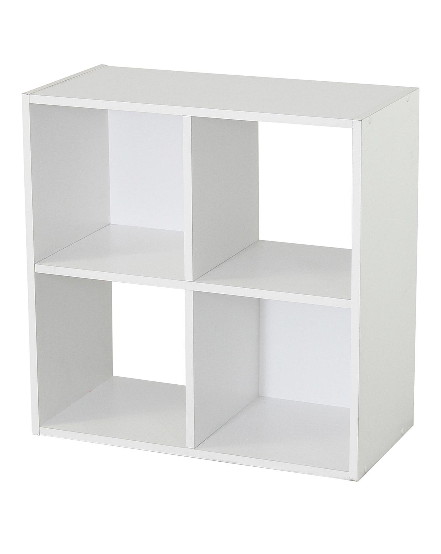 white 2 cube unit