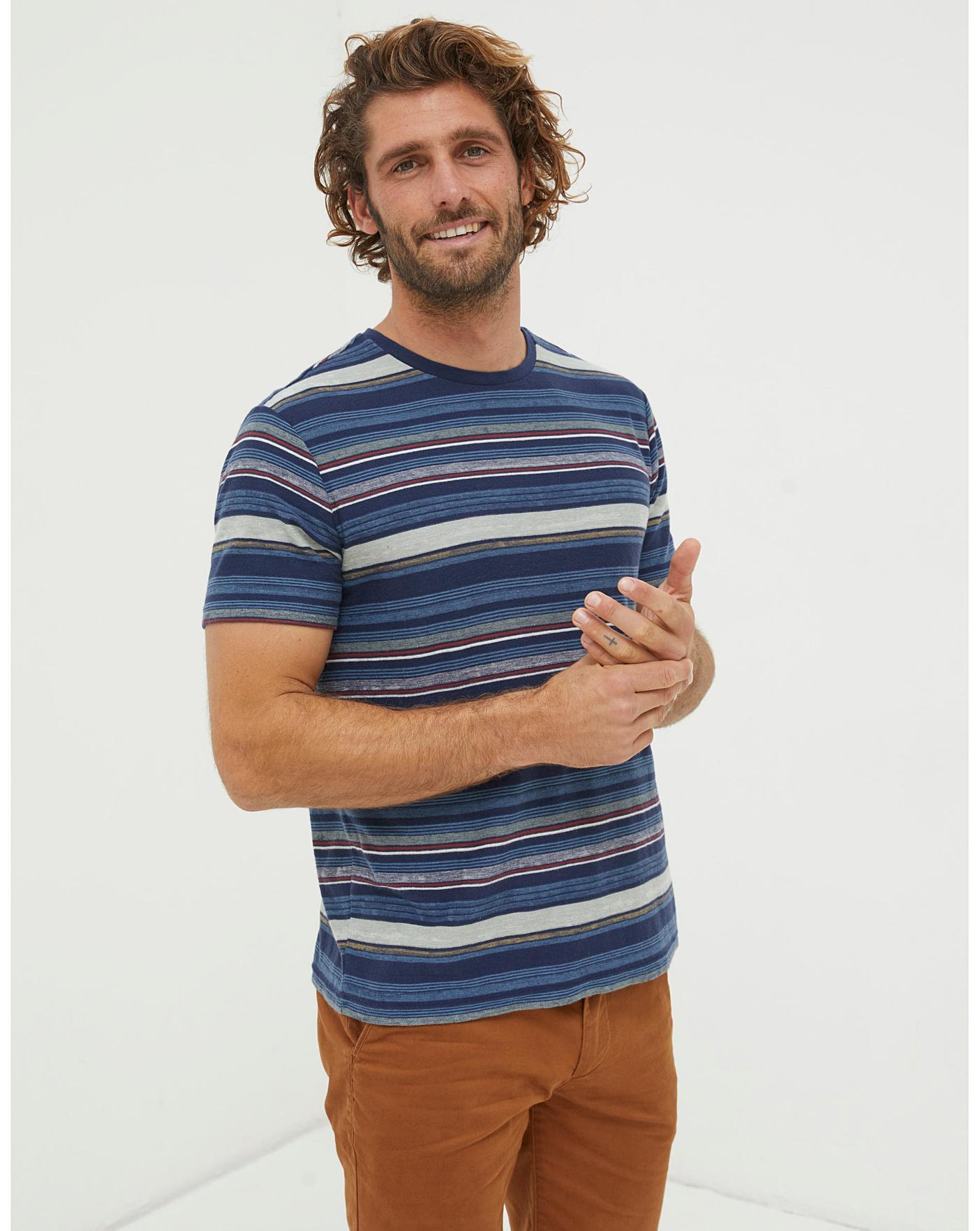 Fatface Trescowe Stripe T-Shirt | J D Williams