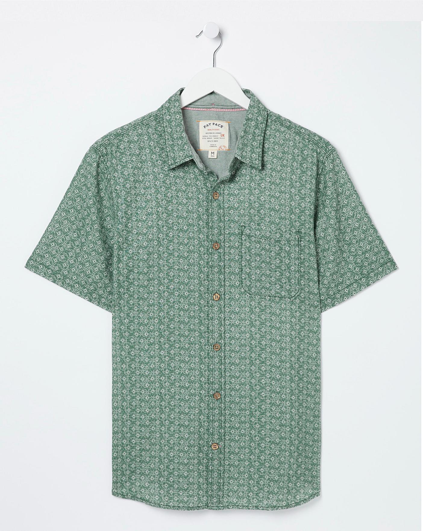 FatFace Geo Short Sleeve Print Shirt | J D Williams