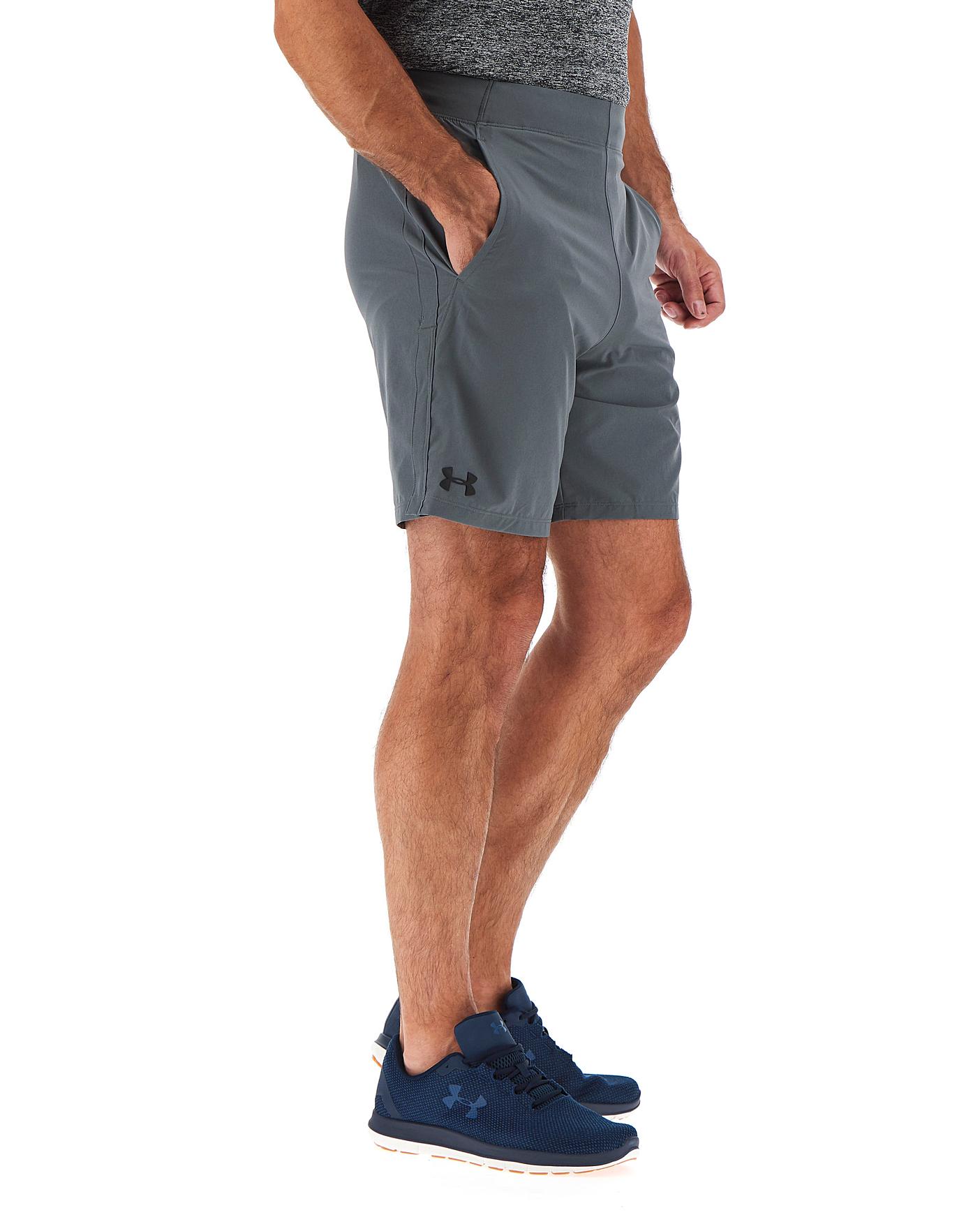 Grey Under Armour Vanish Snap Mens Training Shorts 