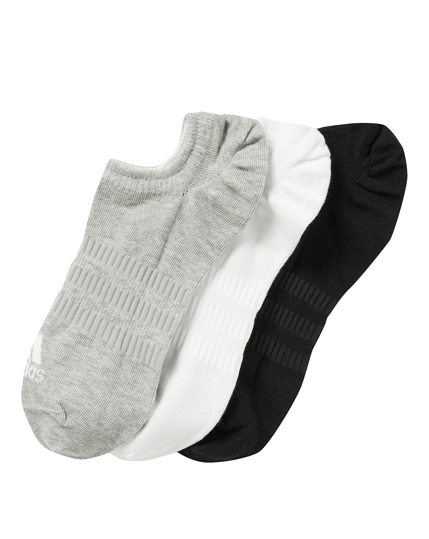 adidas 3 Pk No Show Socks | Oxendales