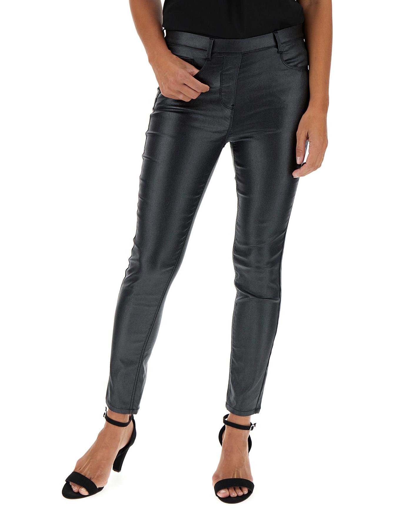 black glitter jeggings