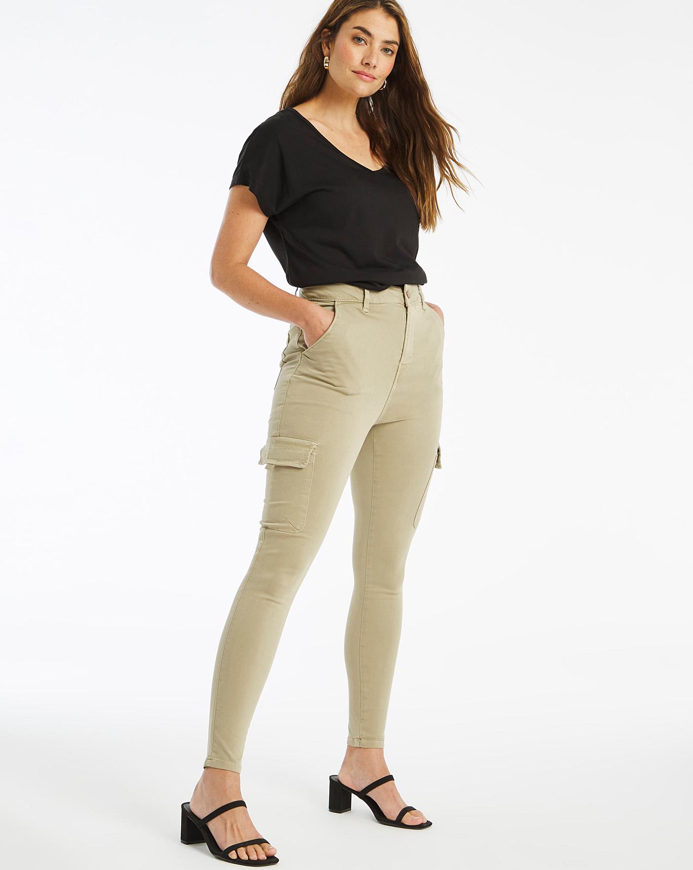 green utility jeans