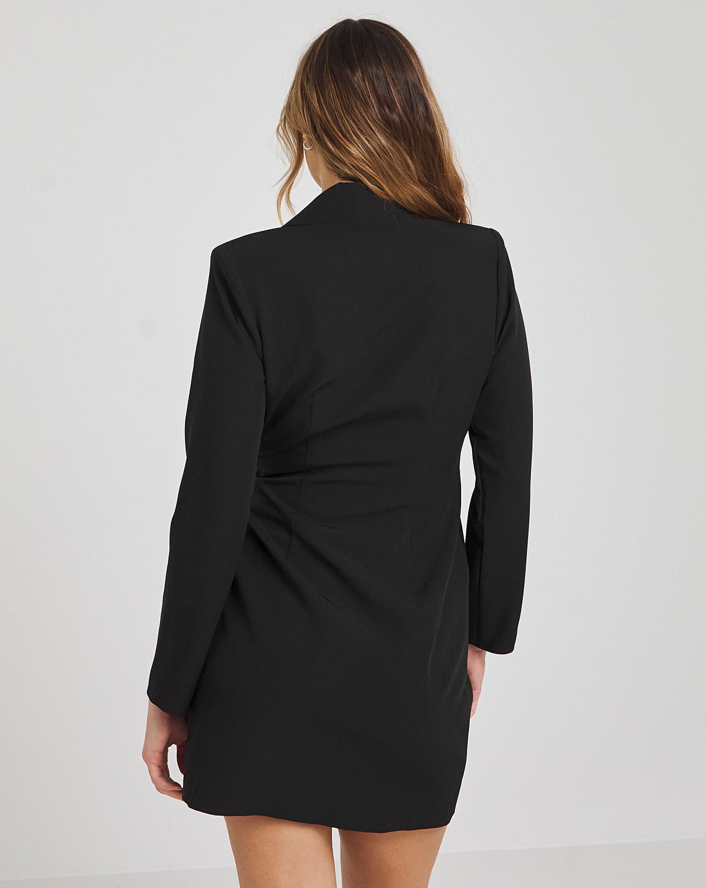 Long sleeve black outlet blazer dress