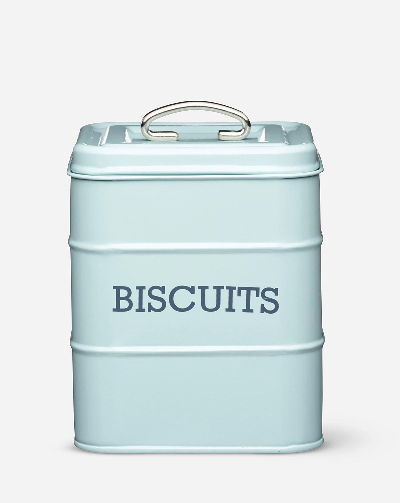 Living Nostalgia Blue Biscuit Tin J D Williams