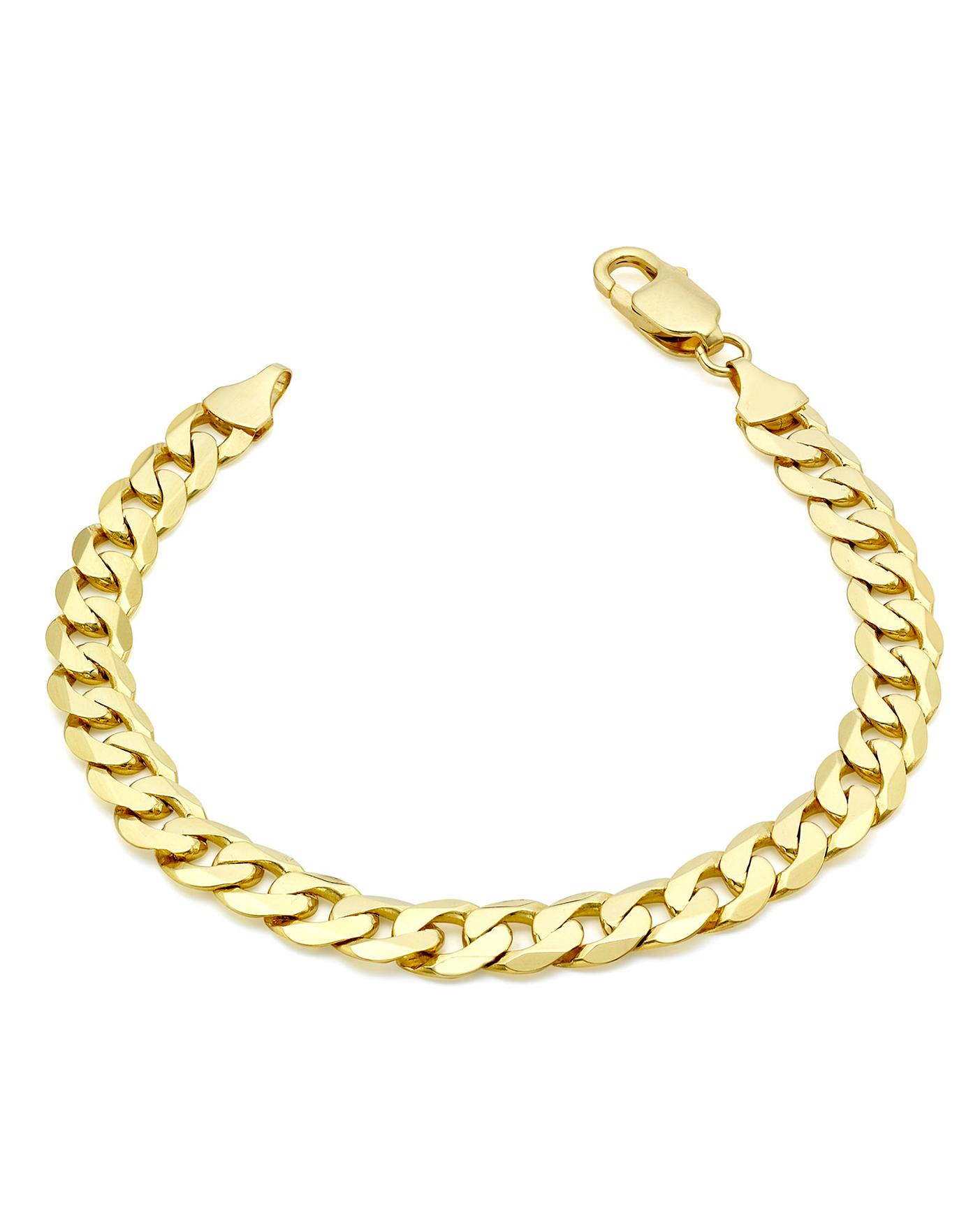 Gents 9 Carat Gold Curb Bracelet Jacamo