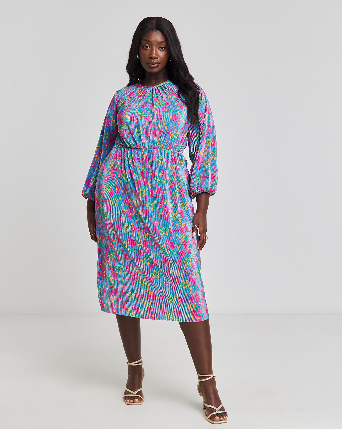 Cut Out Back Plisse Midi Simply Be