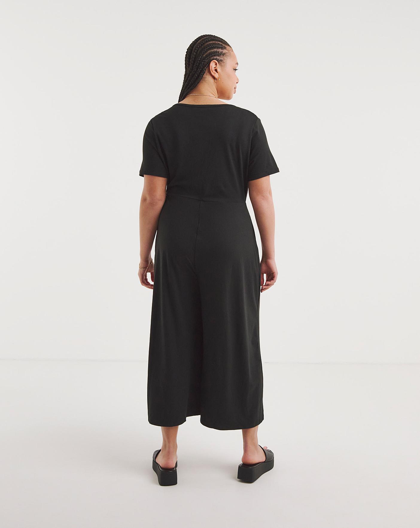 Black best sale culotte jumpsuit