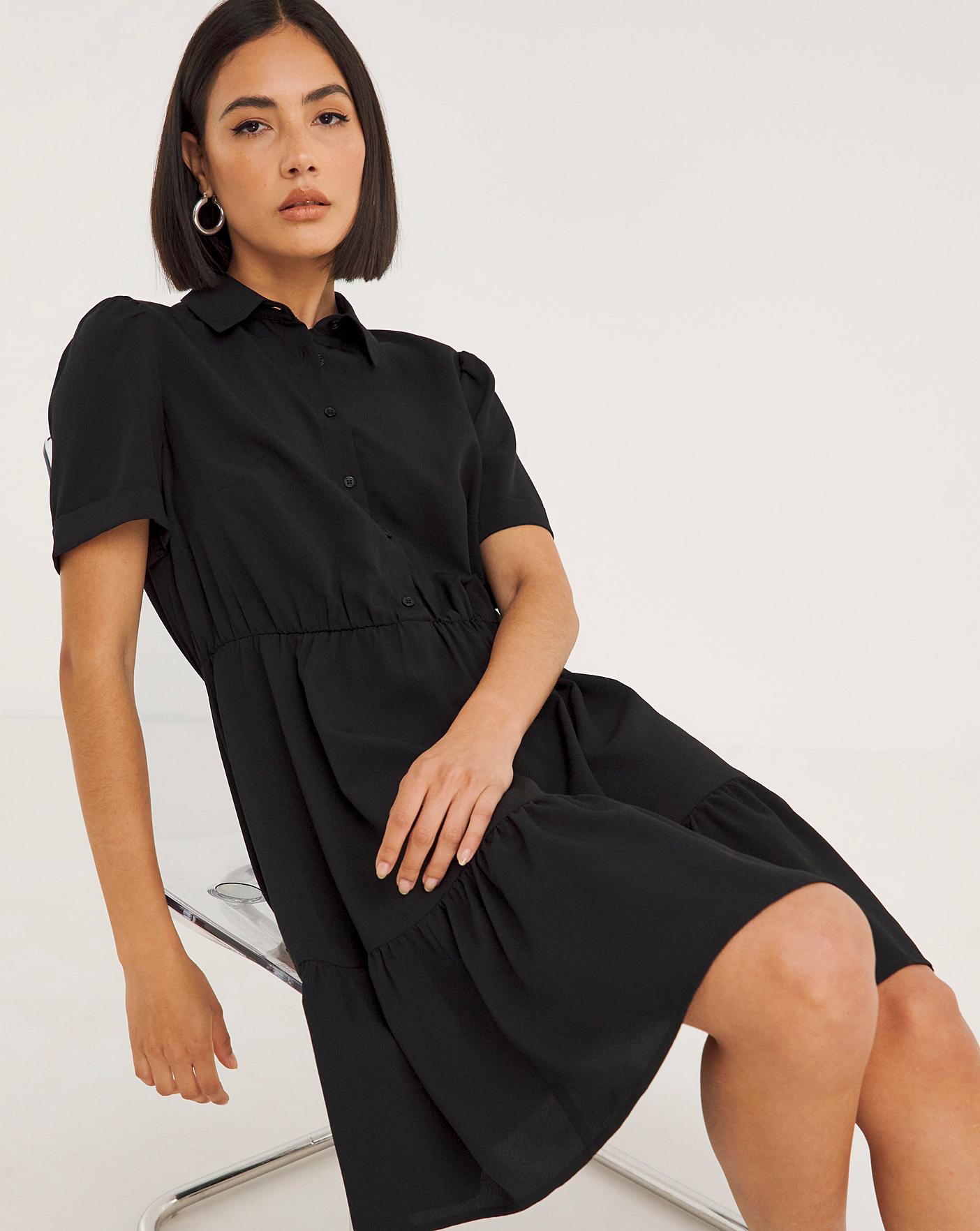 Tiered Shirt Dress