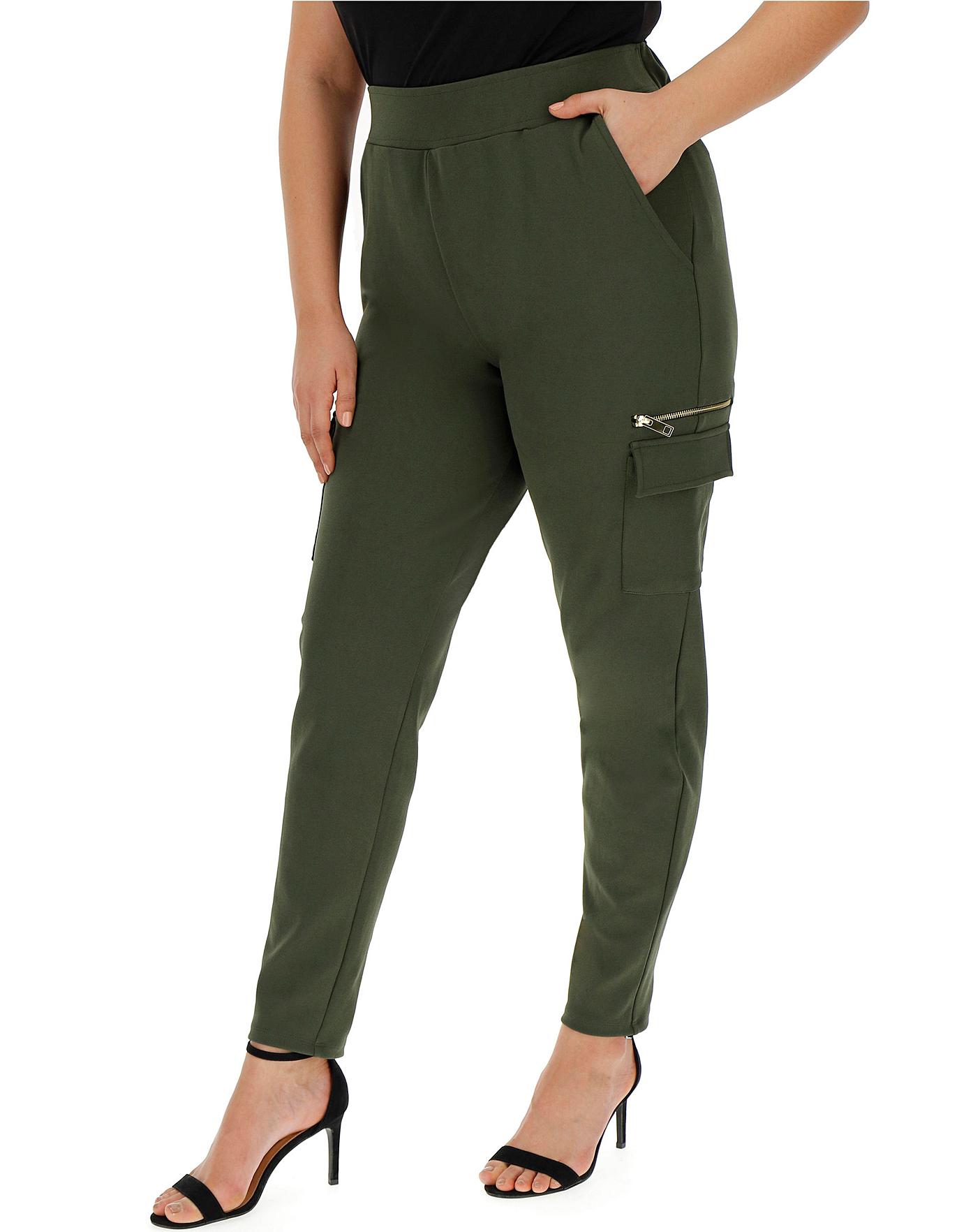 Relaxed Soft Jersey Cargo Trousers | Simply Be