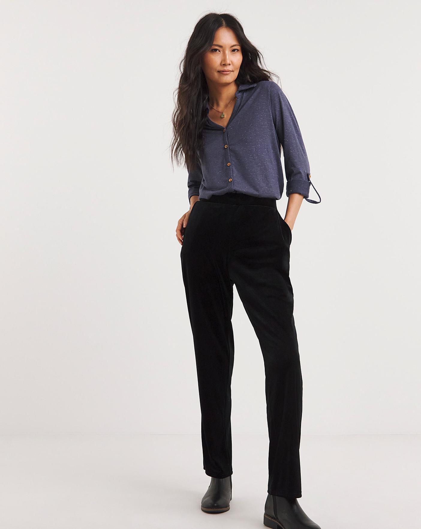 COS Elasticated Tapered Trousers in NAVY MÉLANGE | Endource