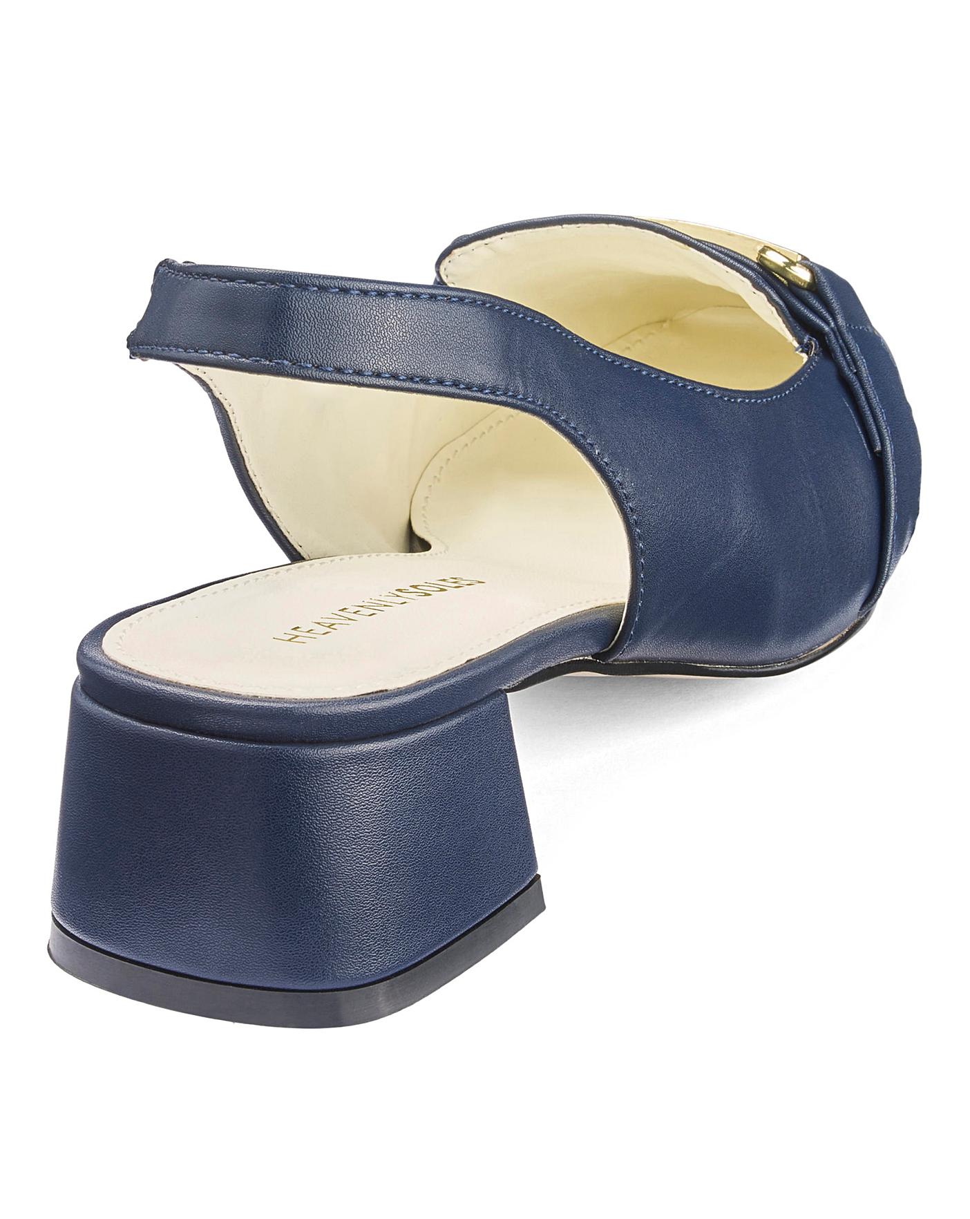 Heavenly Soles Slingback Shoes EEE Fit Crazy Clearance
