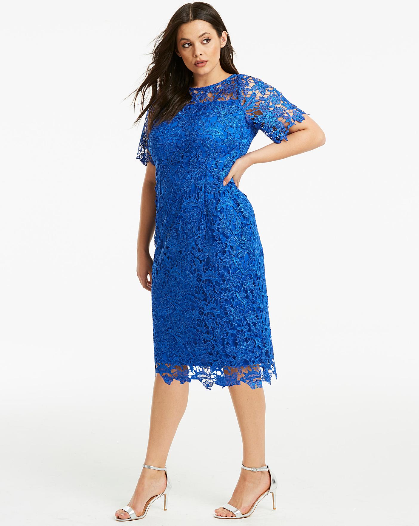 joanna hope heavy guipure lace dress