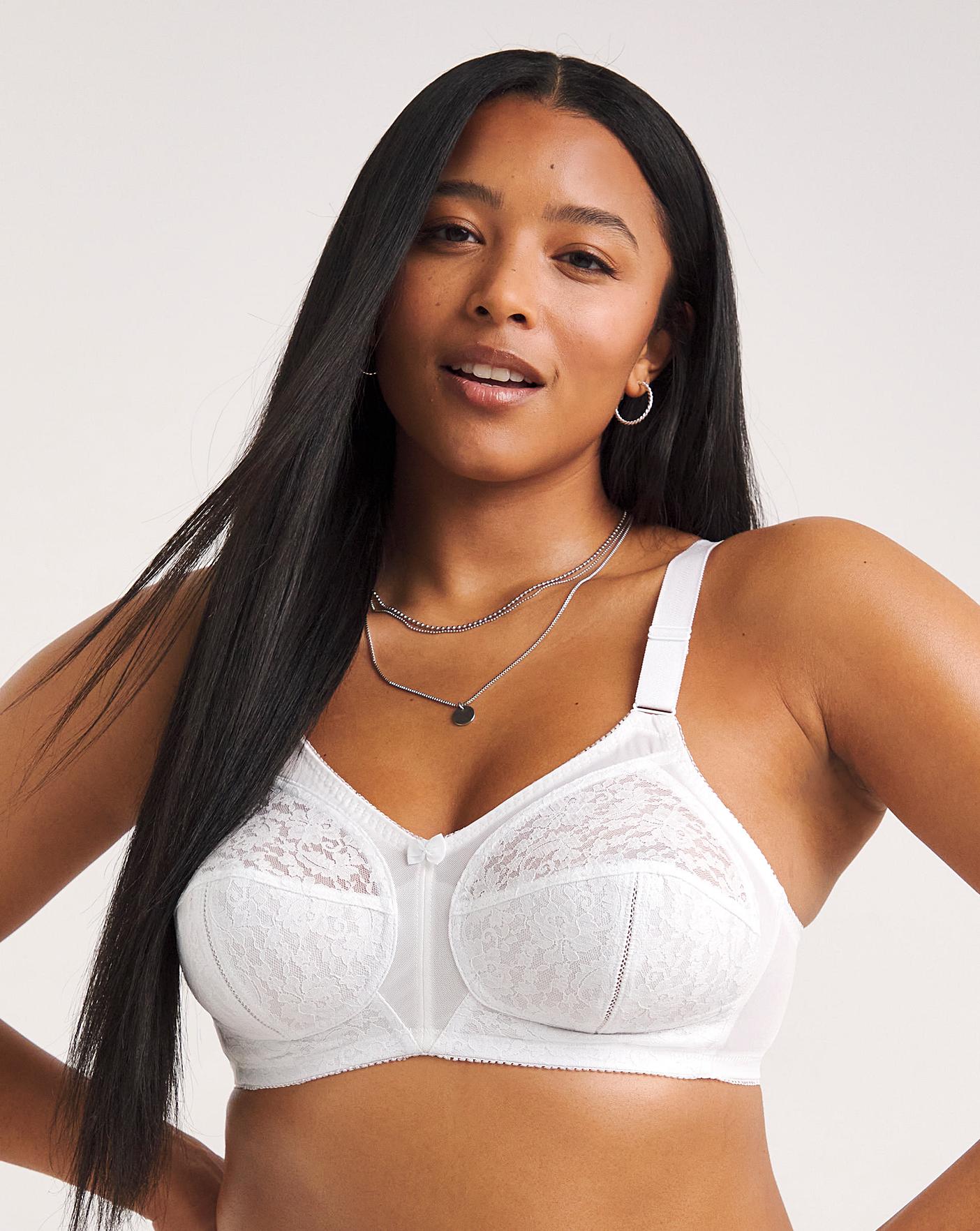 White Underwired Non Padded Full Cup Lace Bra
