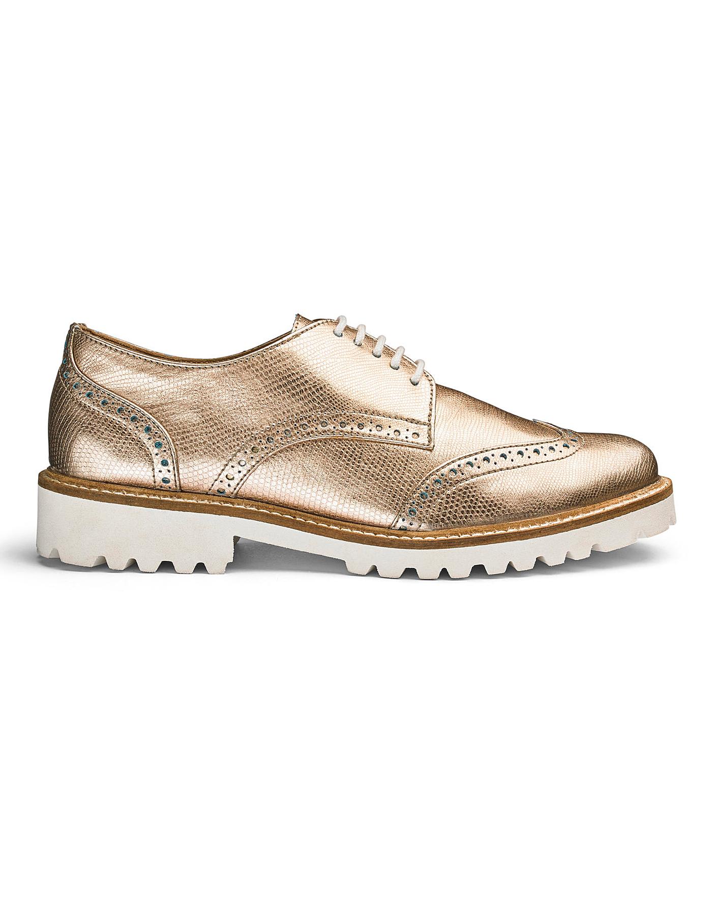 rose gold brogues