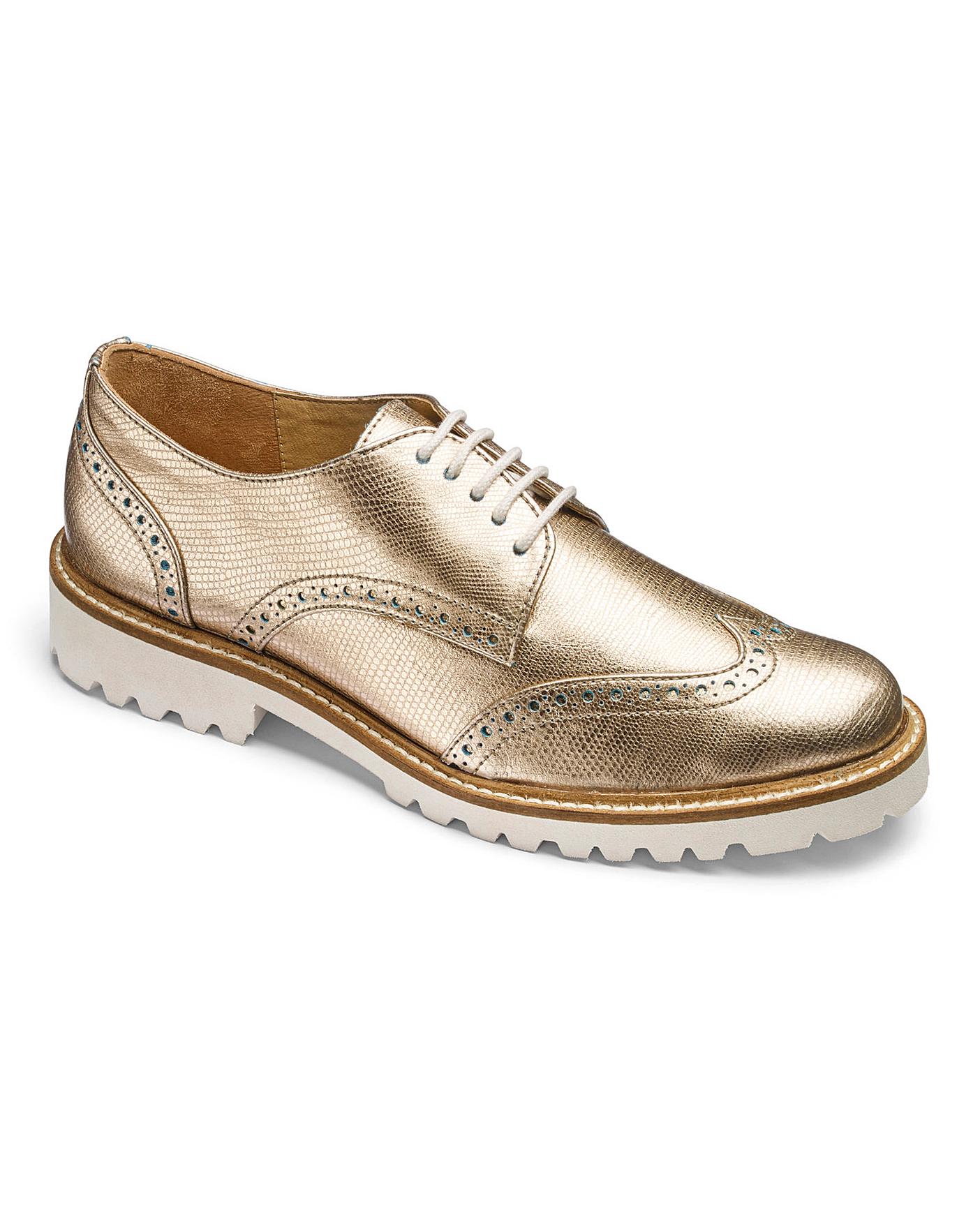rose gold brogues