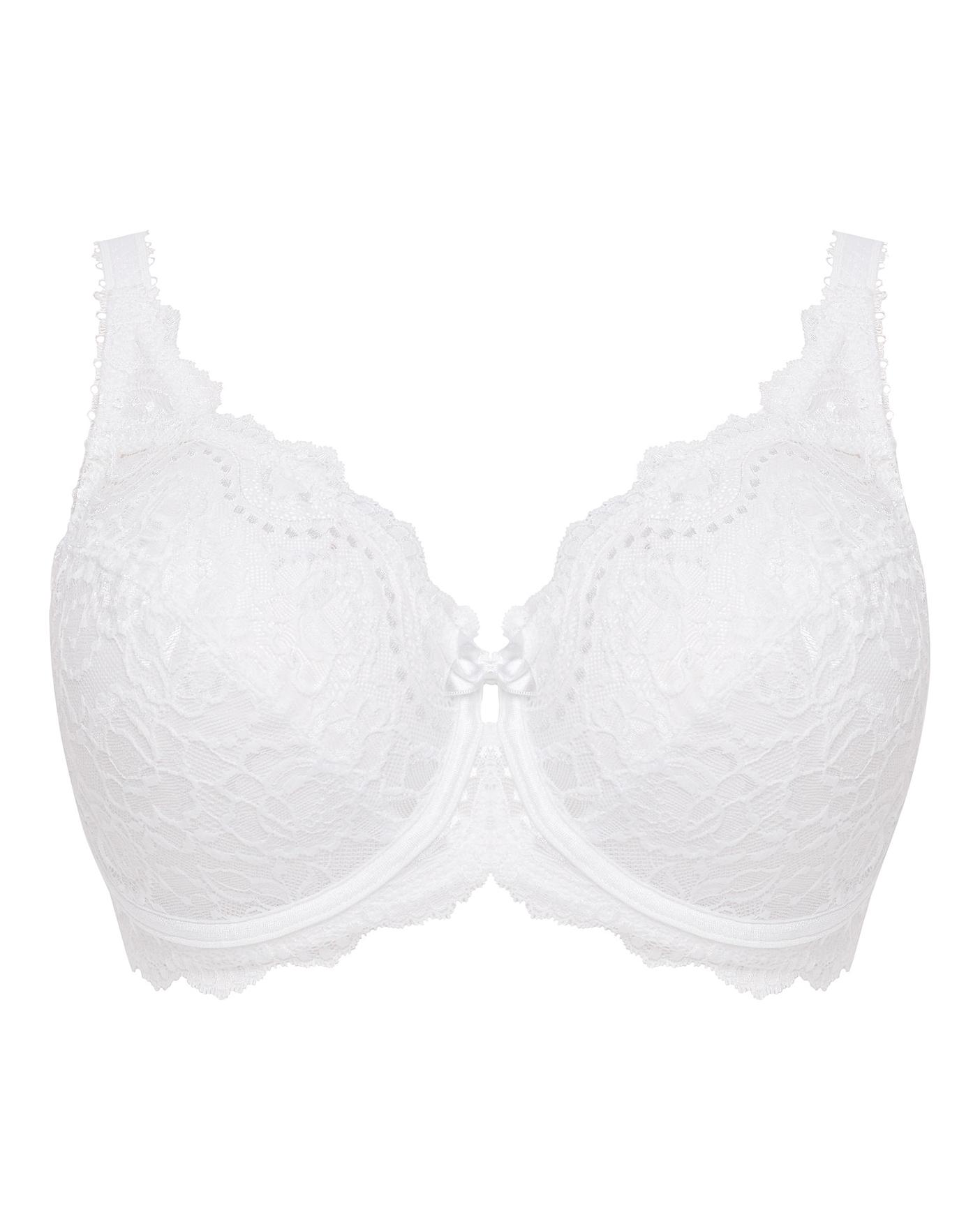 Playtex Flower Lace Full Cup Bra White