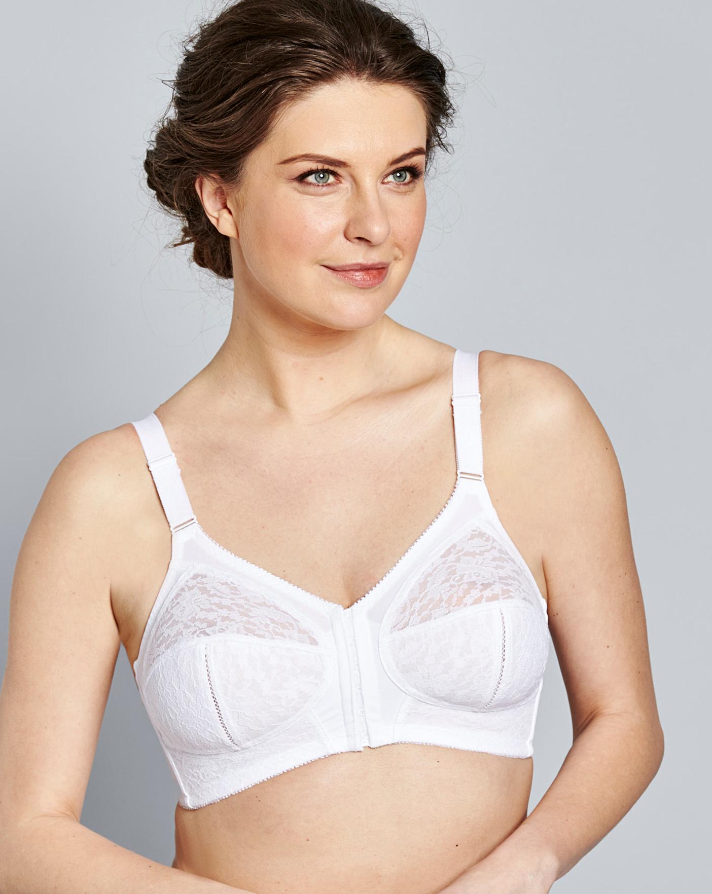 Dotty Full Cup Non Wired White Bra