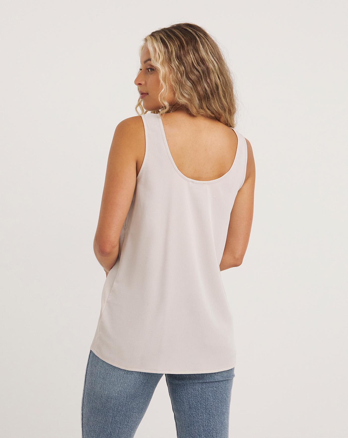 Grey Lightweight Scoop Neck Vest | Fashion World