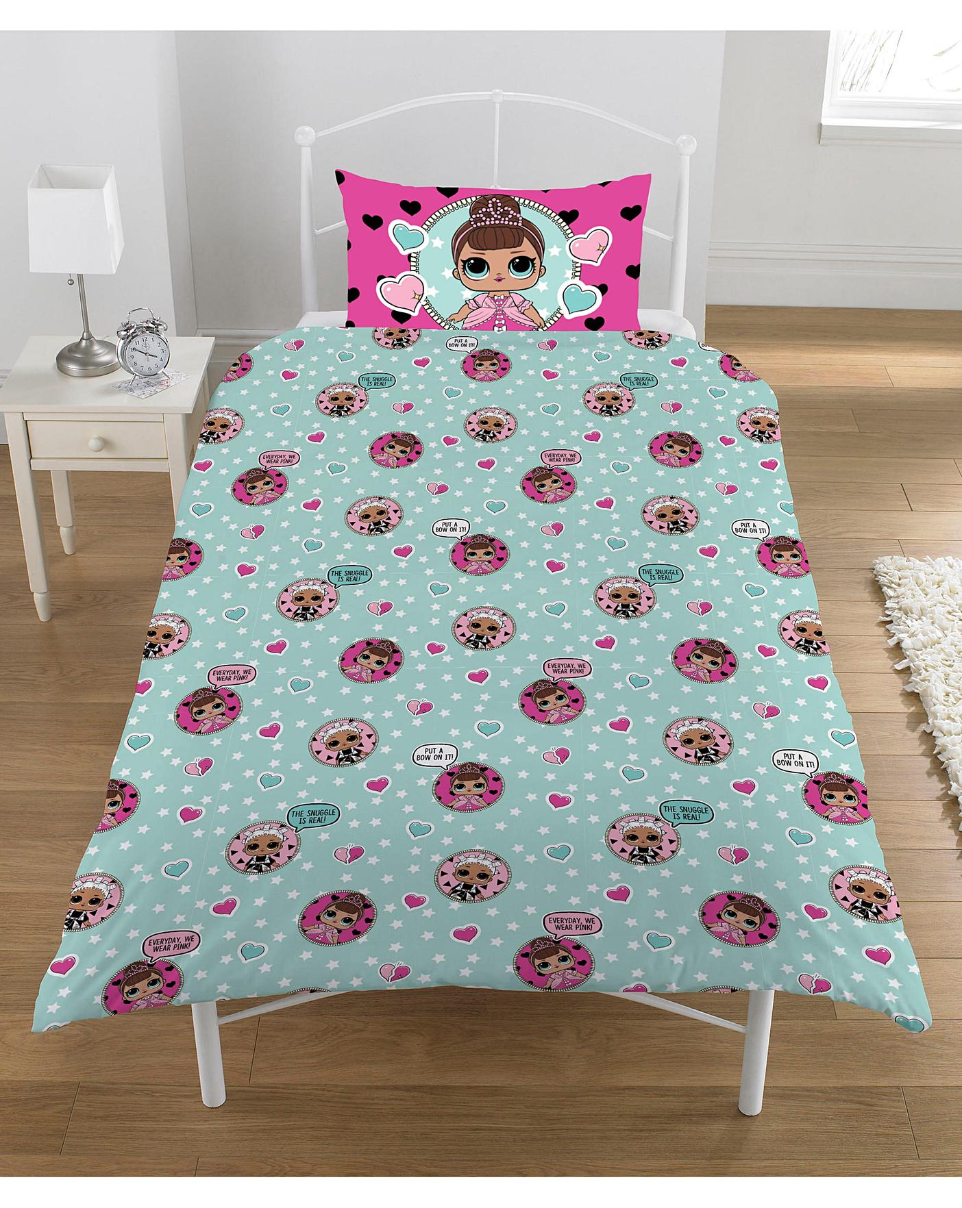 LOL Surprise Opposites Dolls Single Duvet Cover /& Pillowcase Set Girls Bedding