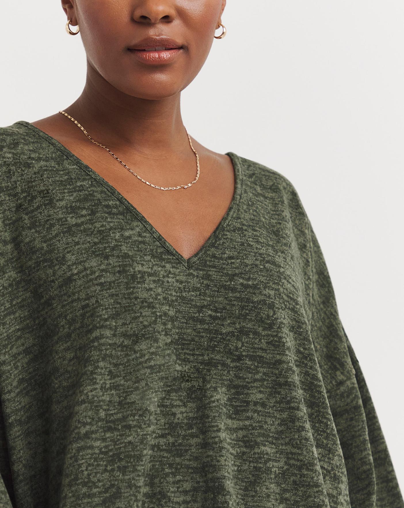 V Neck Soft Touch Longline Top | Marisota