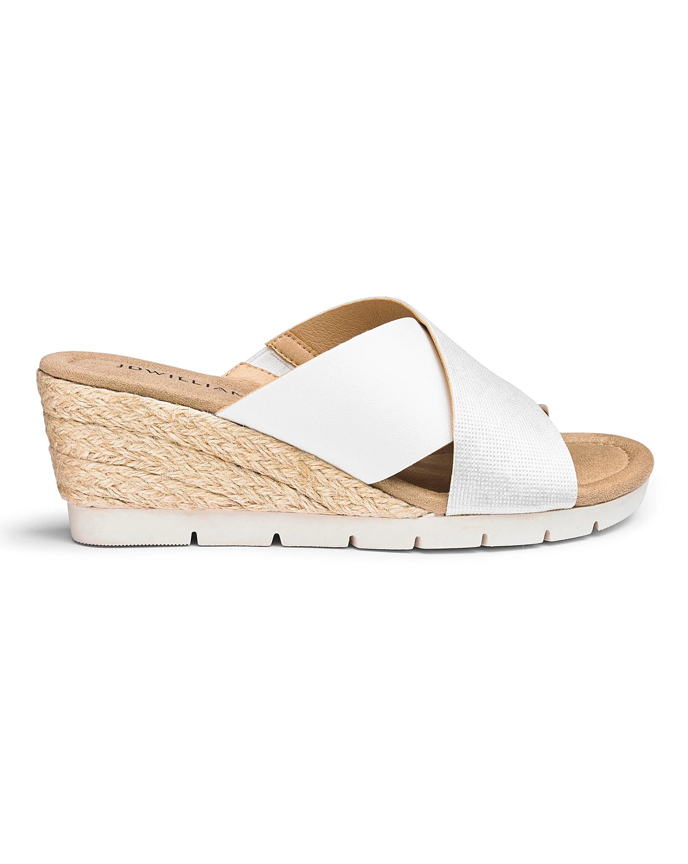 tan wedge mules