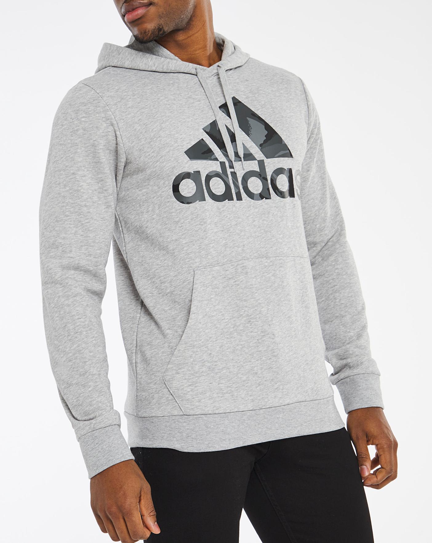 adidas camo hoodie grey