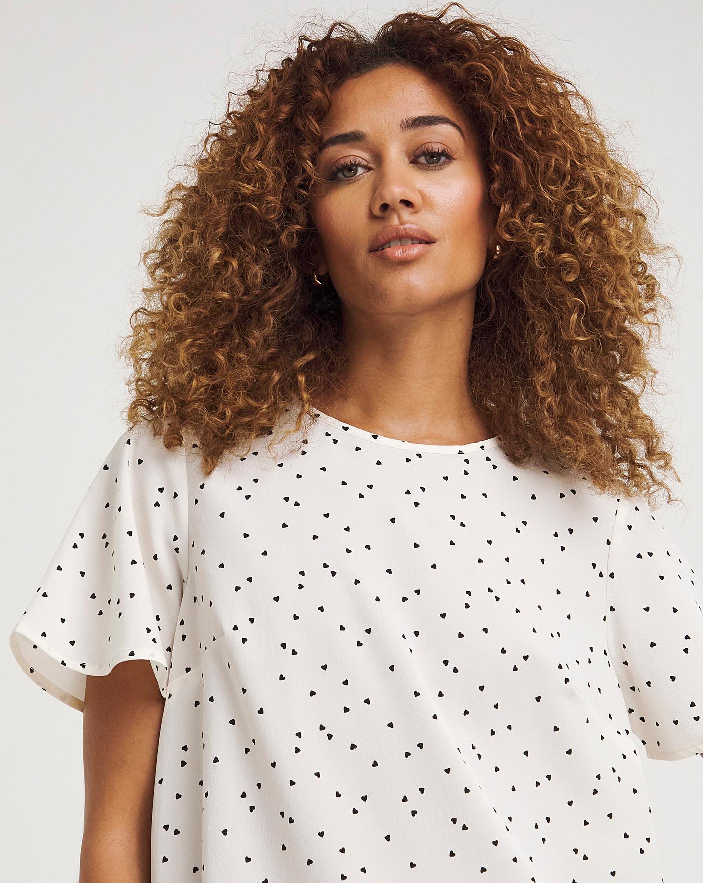 Short Sleeve Woven Top J D Williams