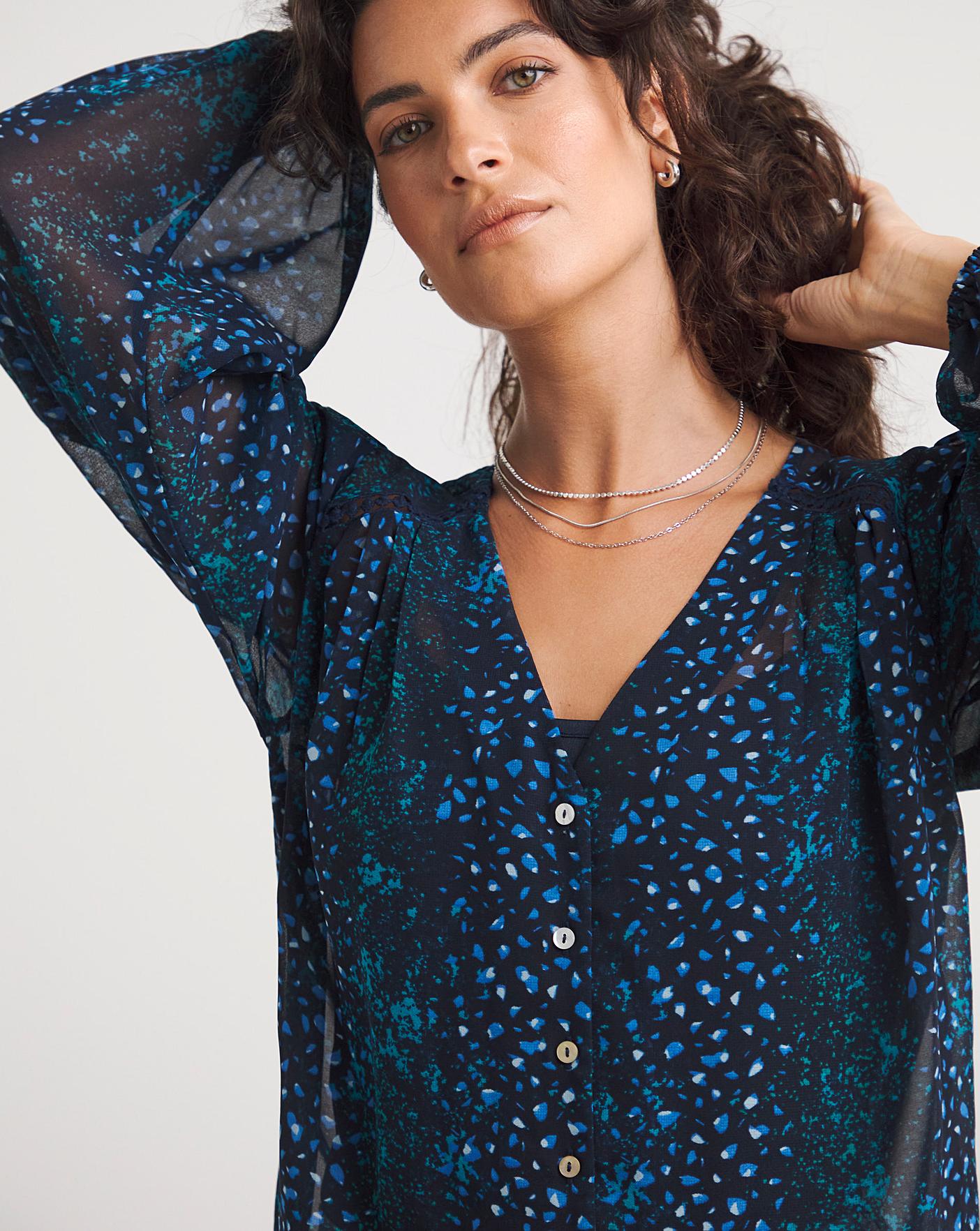 Dipped Back Long Sleeved Blouse | Marisota