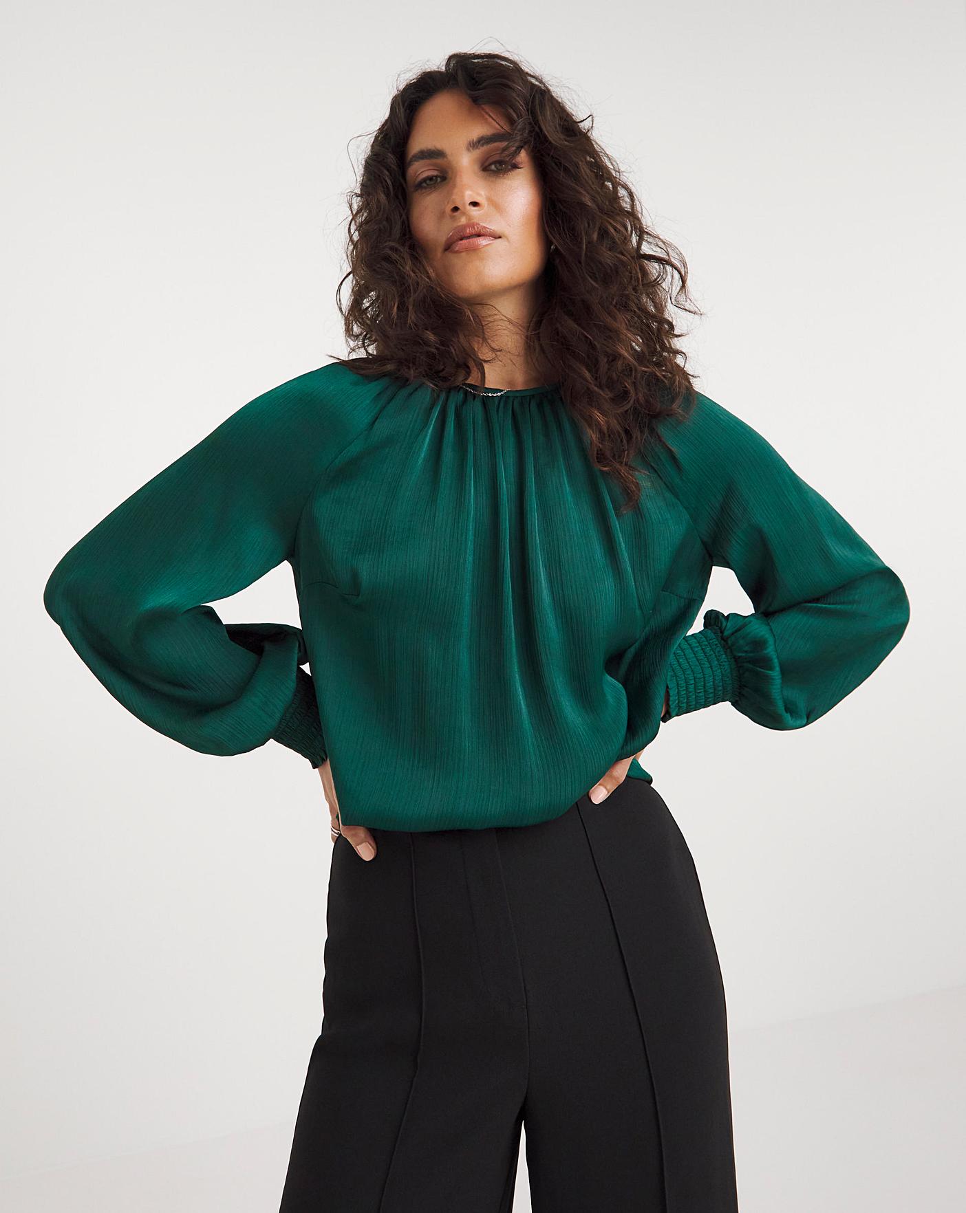 Raglan Sleeve Satin Top | Ambrose Wilson