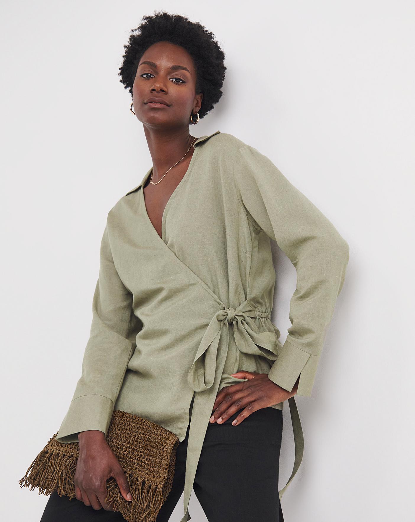 Wrap Tie Cotton Shirt | Marisota