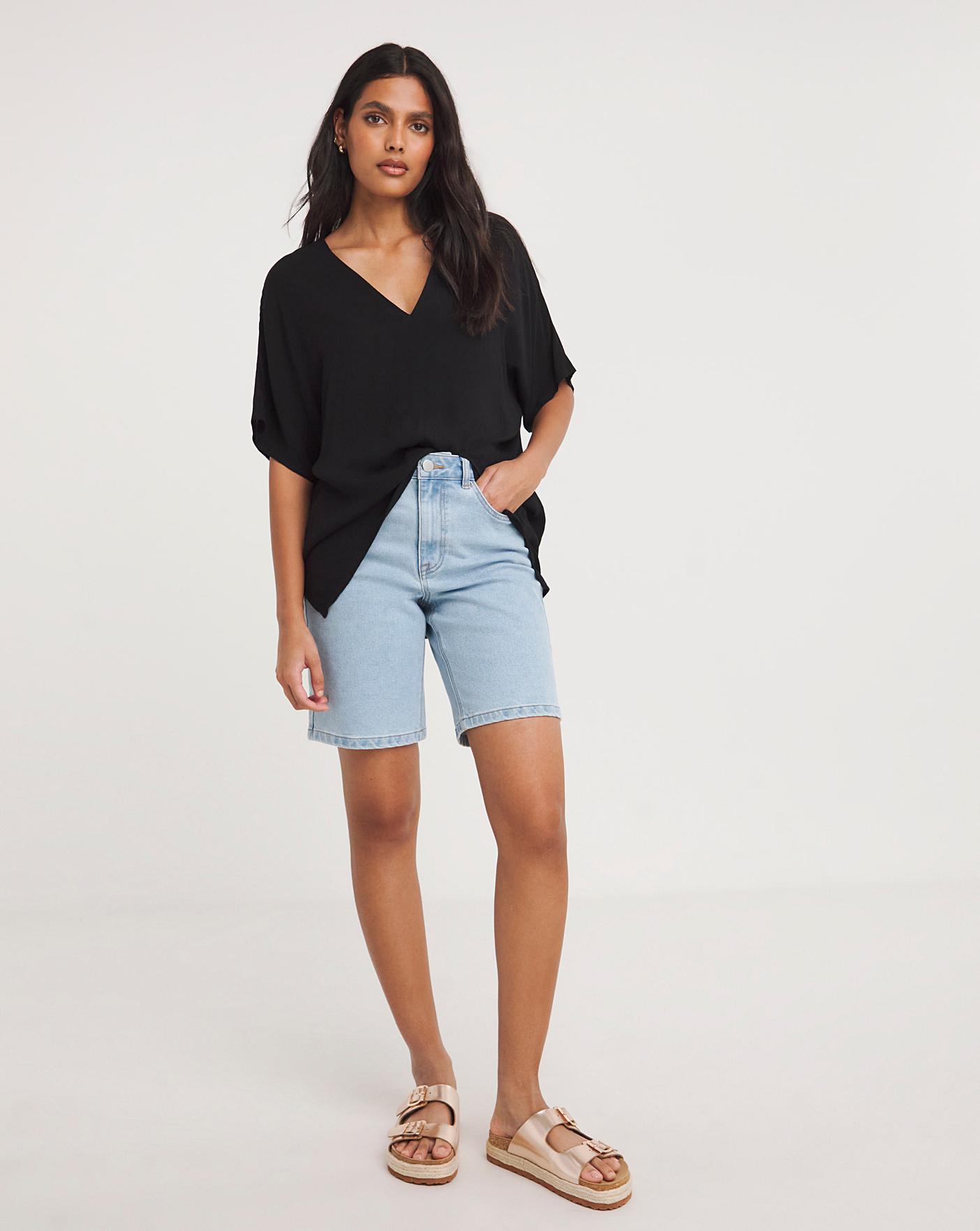 Black Crinkle Tunic Top (XS-XL)