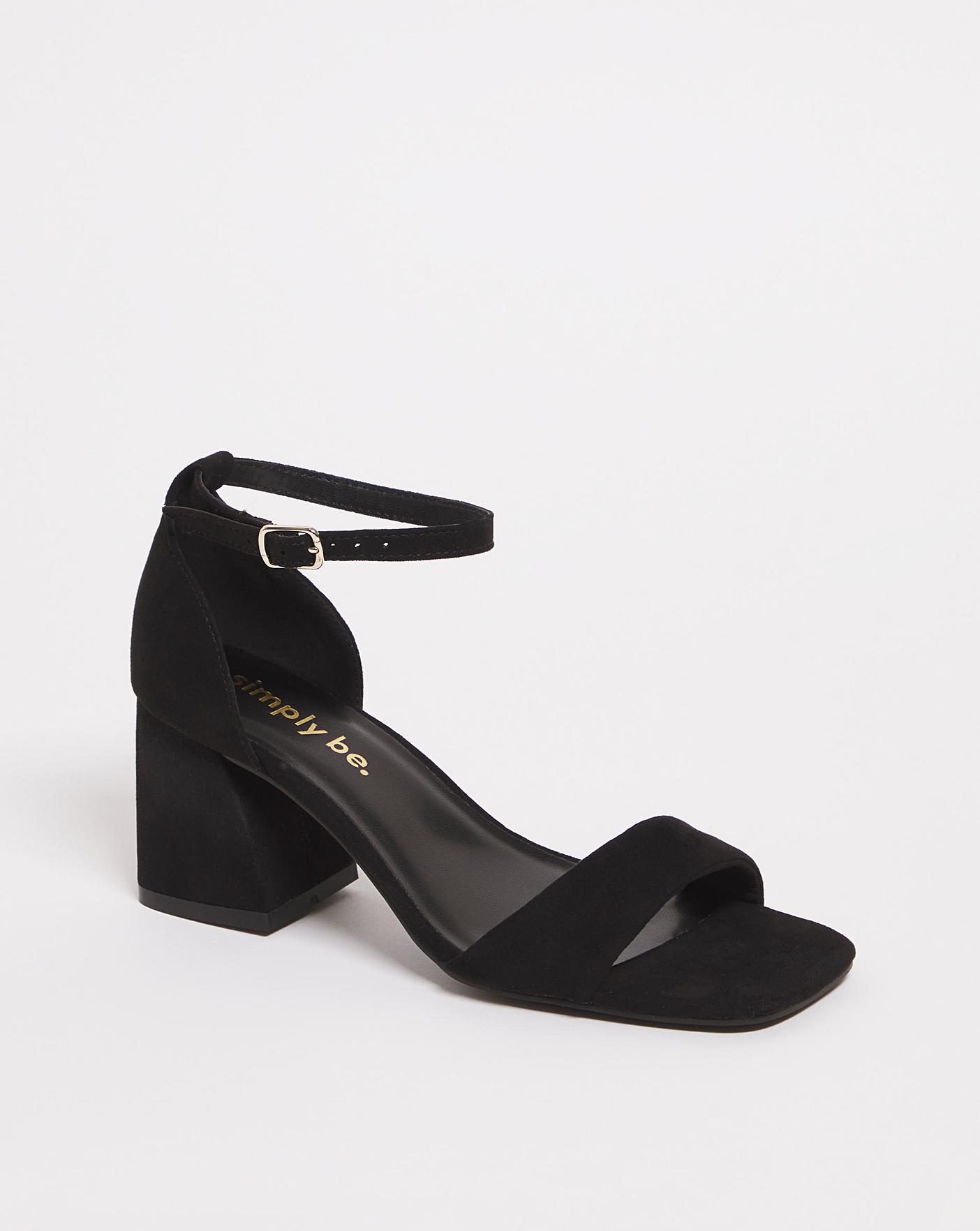 Barely There Heeled Sandals Wide | J D Williams