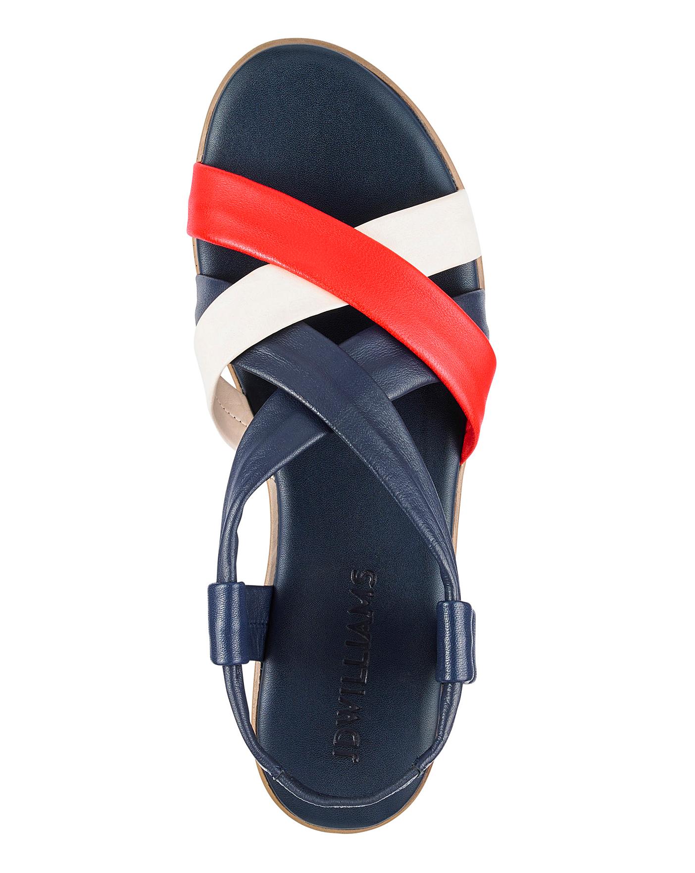 Leather Slingback Sandals E Fit J D Williams