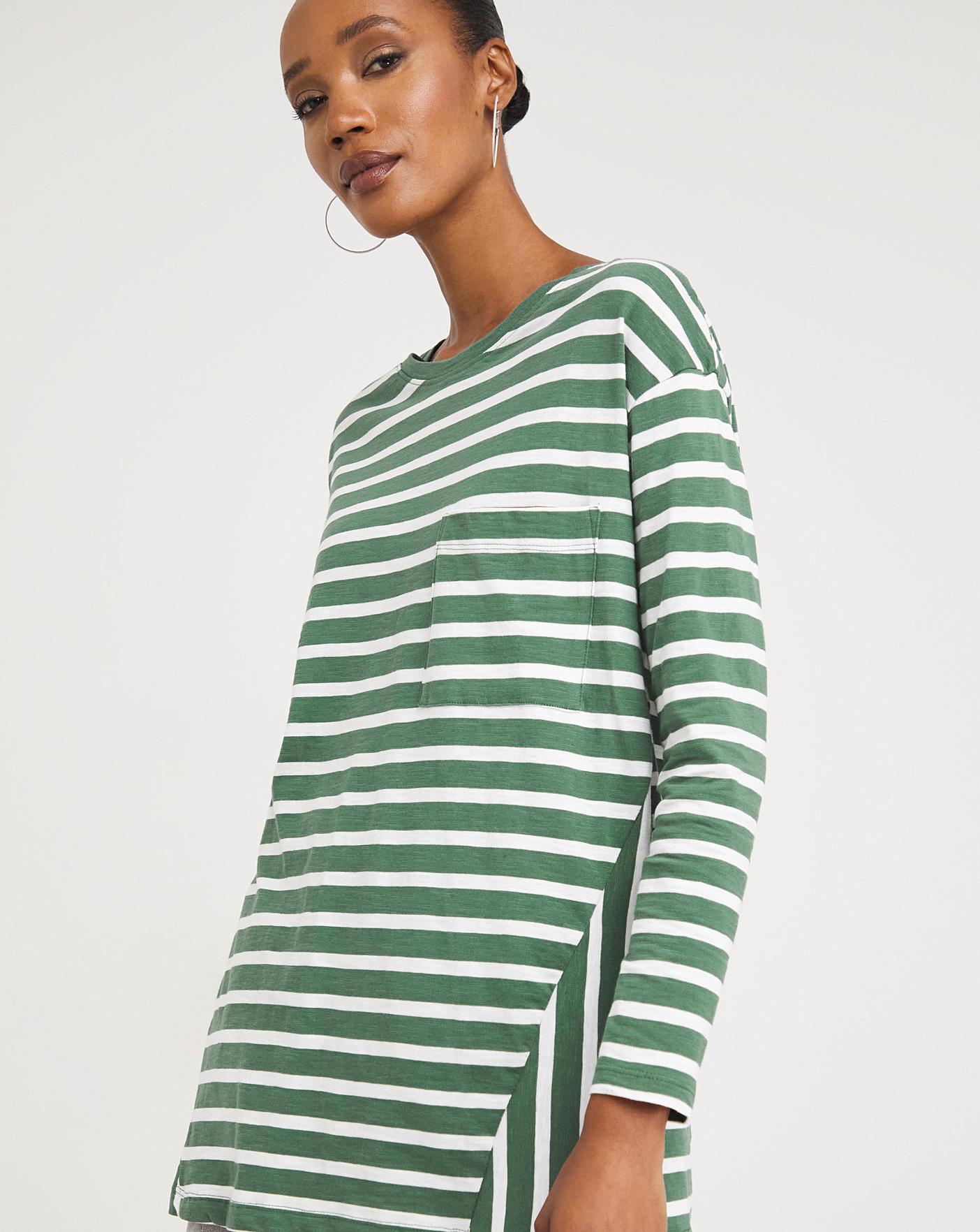 Long striped outlet t shirt dress