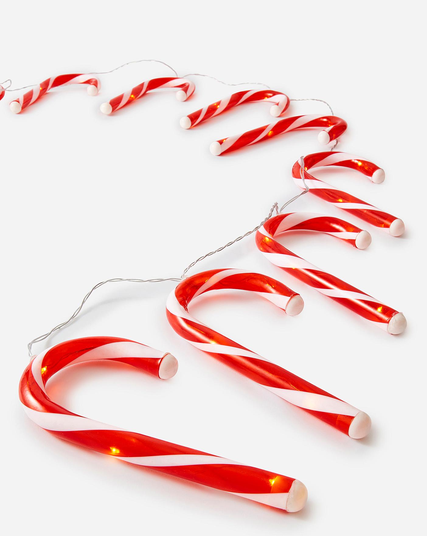 Candy Cane Christmas String Lights | J D Williams