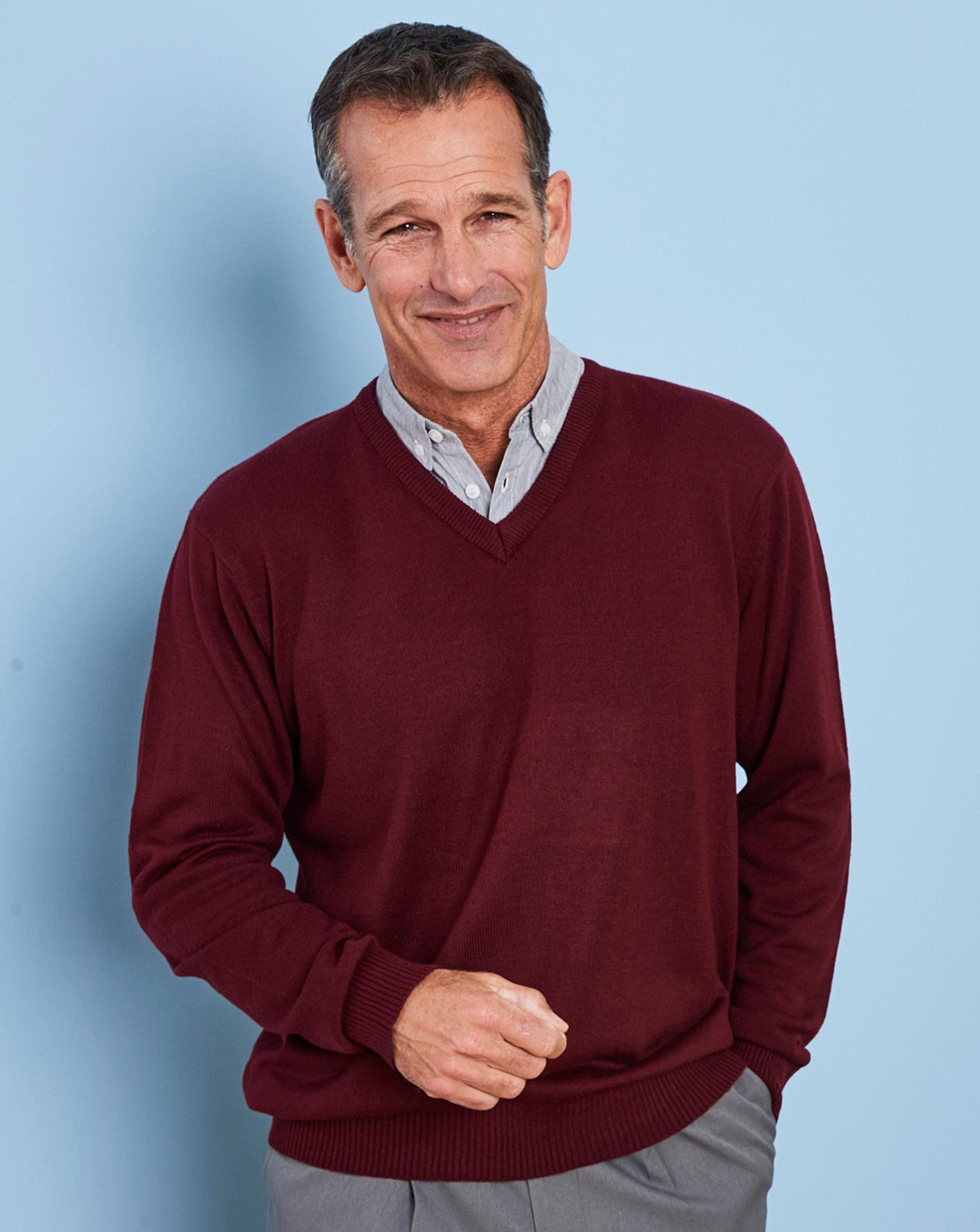 jumper with mock shirt collar