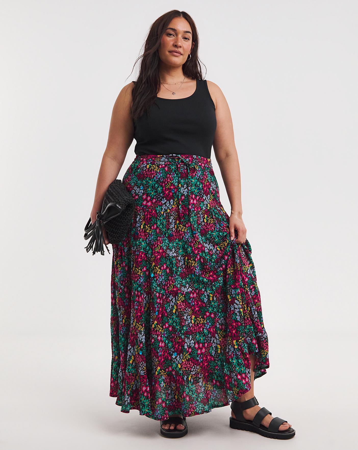 Plus size bohemian skirts best sale